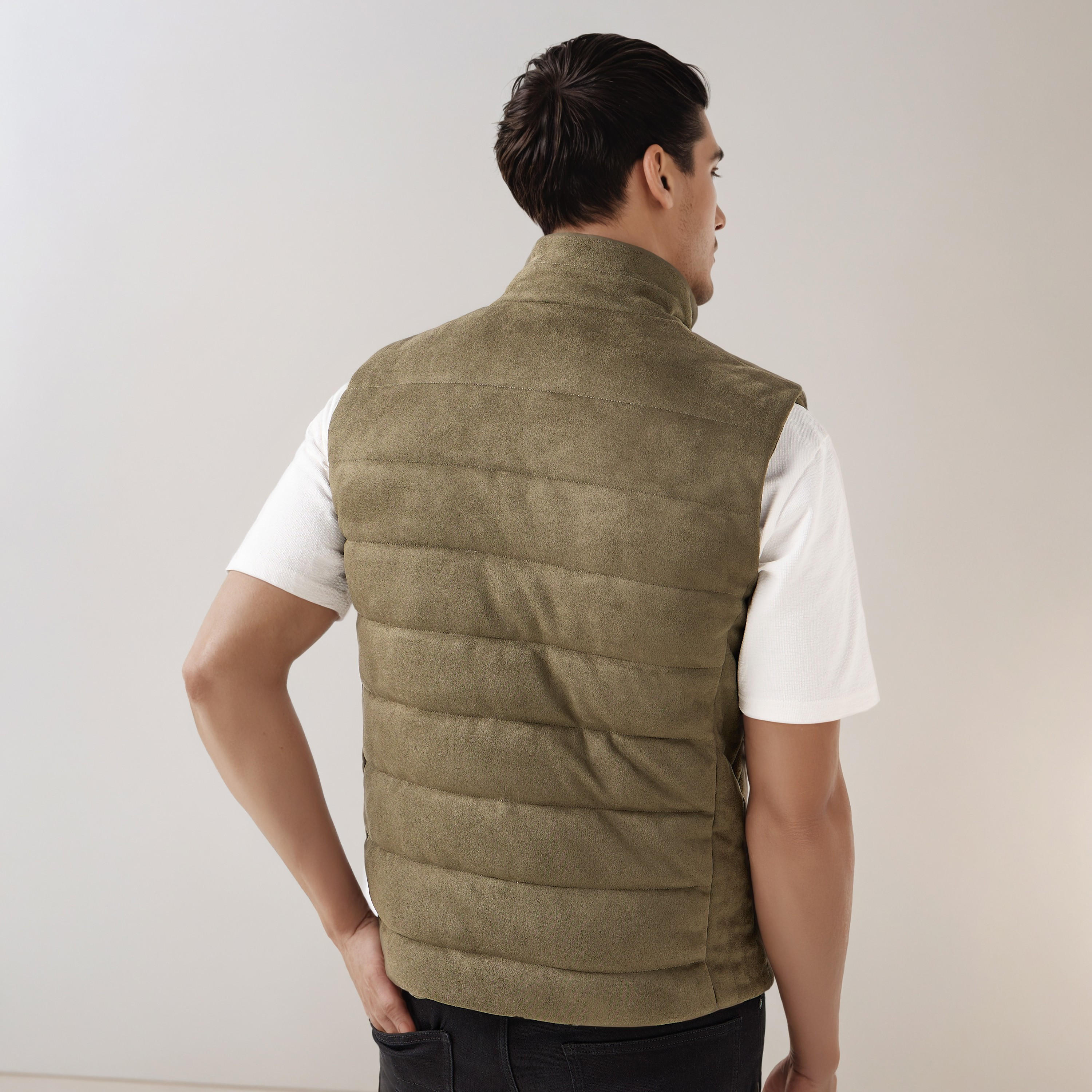 Men Regular Fit Suede High Neck Sleeveless Jacket-men-clothing-jacketsandblazers-jackets-image-3