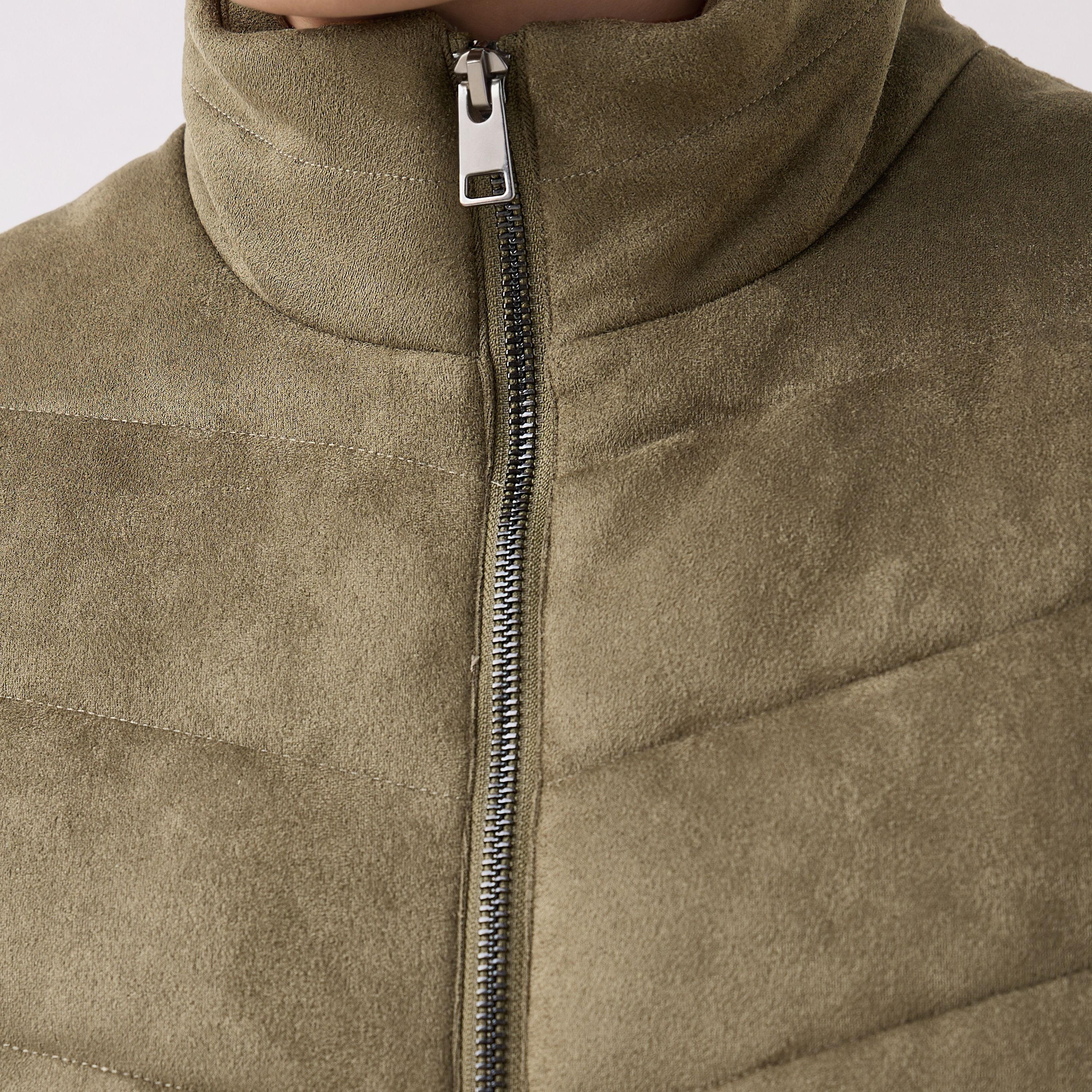 Men Regular Fit Suede High Neck Sleeveless Jacket-men-clothing-jacketsandblazers-jackets-image-4