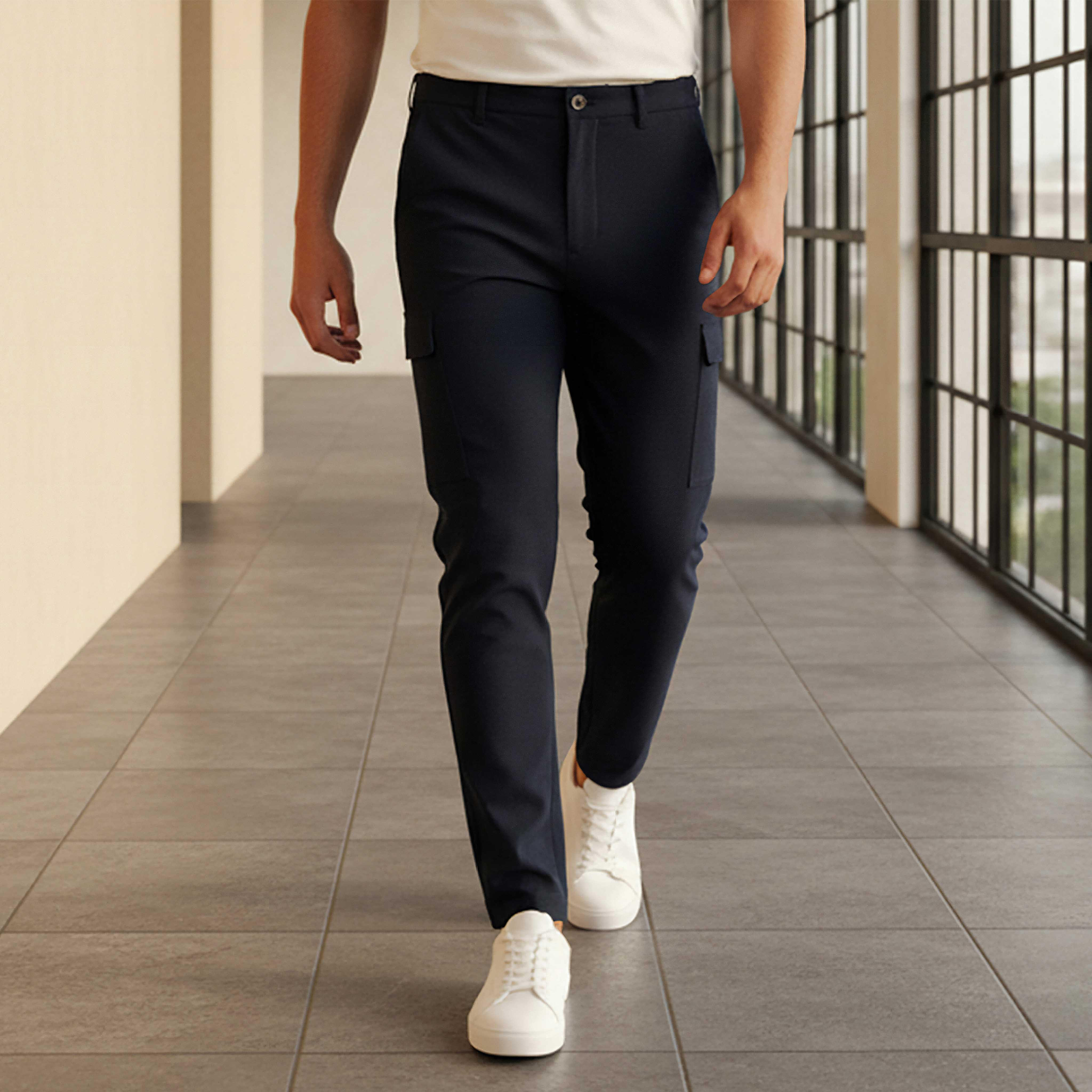 Men Slim Fit Flexi Waist Trousers-men-clothing-bottoms-trousersandchinos-trousers-image-5