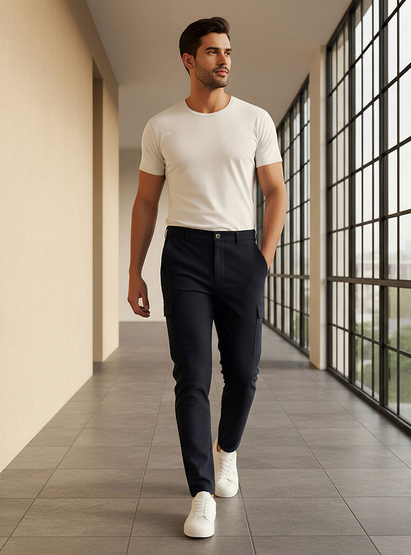 بنطلون رجالي بقصة ضيقة وخصر مرن-men-clothing-trousersandchinos-trousers-image-2