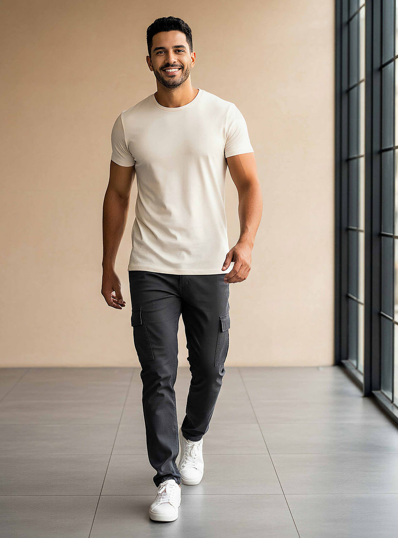 Men Slim Fit Flexi Waist Trousers-men-clothing-bottoms-trousersandchinos-trousers-image-2