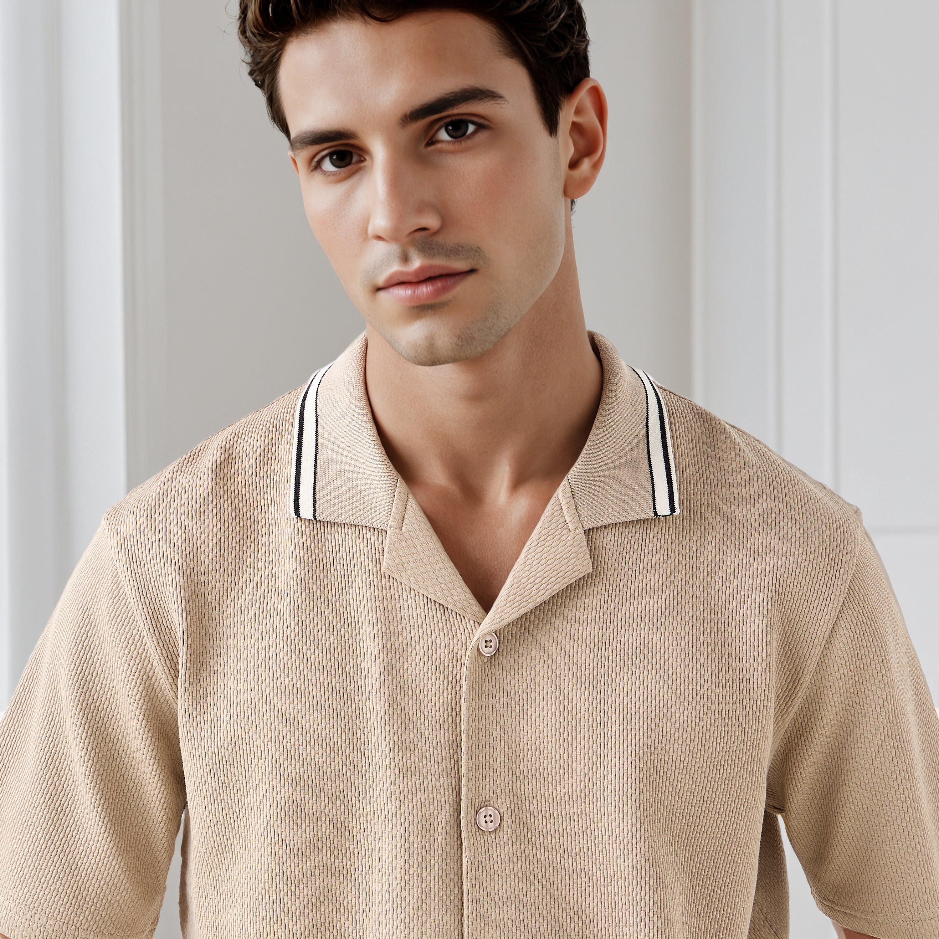 Regular Fit Jacquard Textured Shirt-men-clothing-shirts-image-4