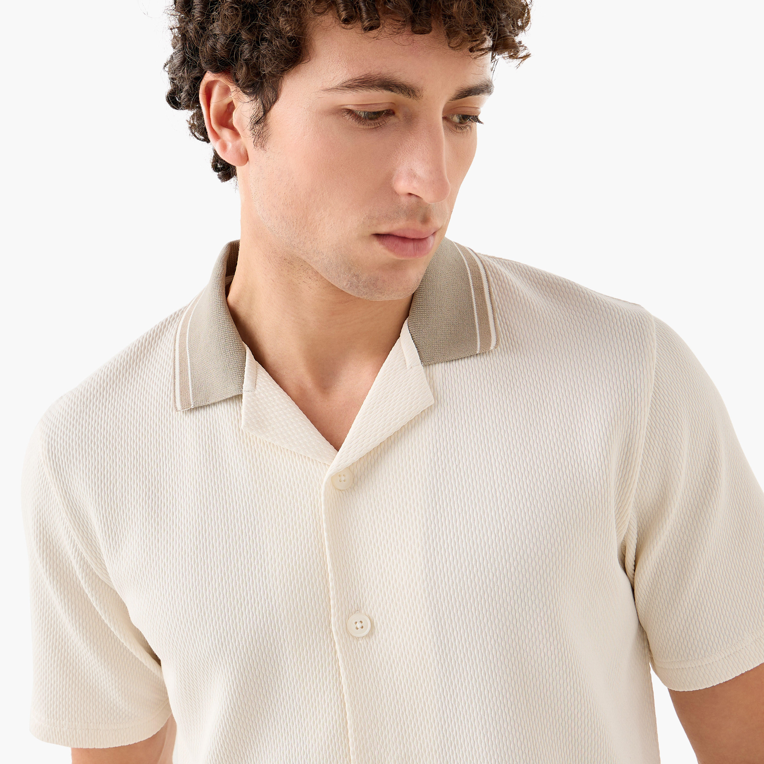 Regular Fit Jacquard Textured Shirt-men-clothing-shirts-image-2