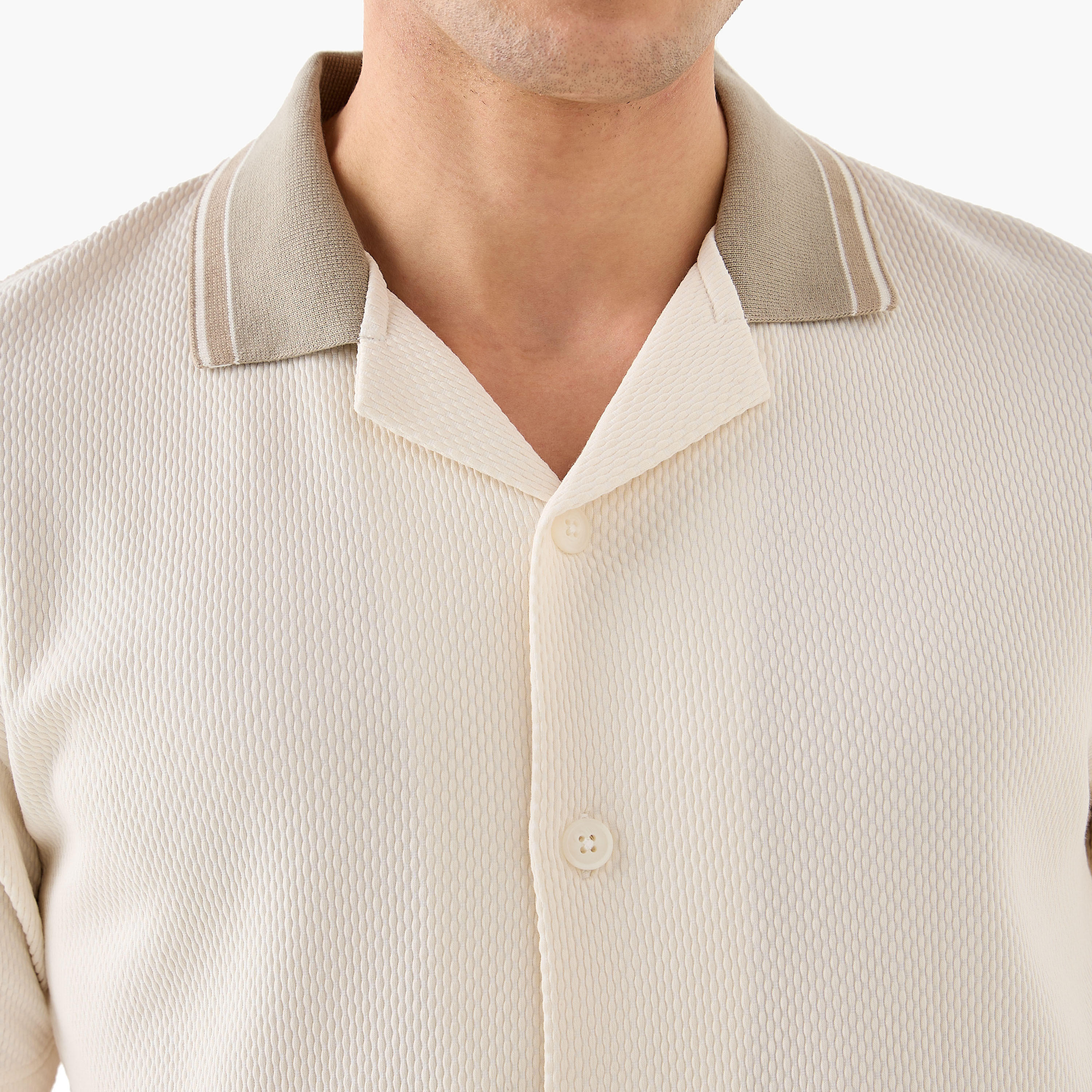 Regular Fit Jacquard Textured Shirt-men-clothing-shirts-image-5
