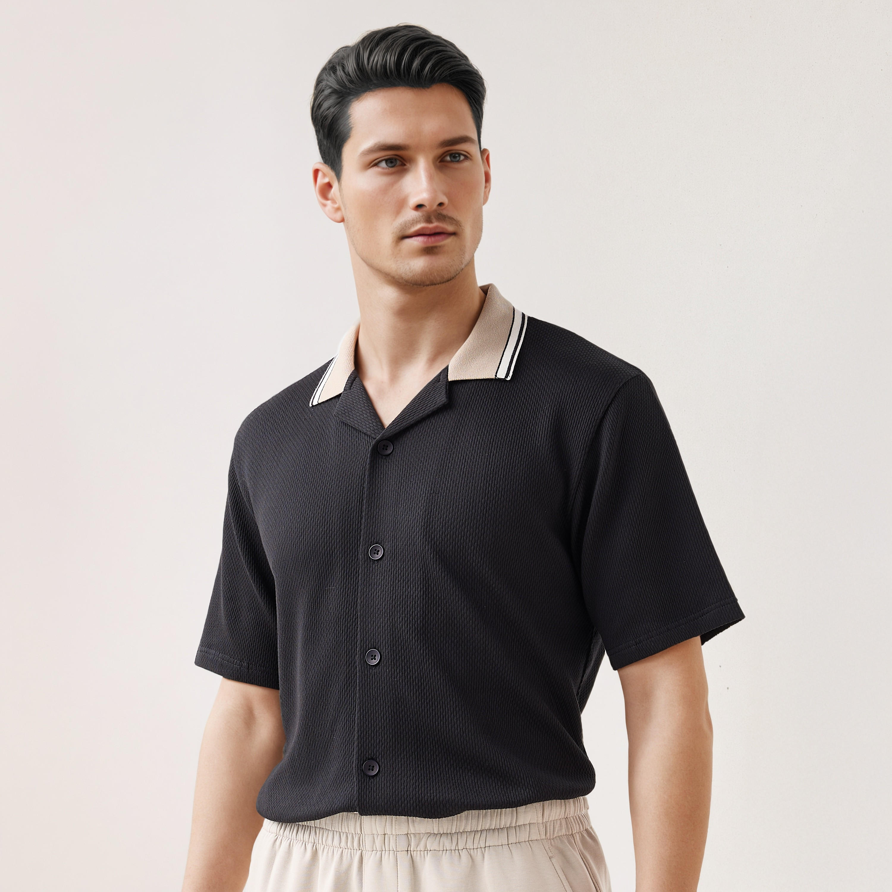 Regular Fit Jacquard Textured Shirt-men-clothing-shirts-image-4