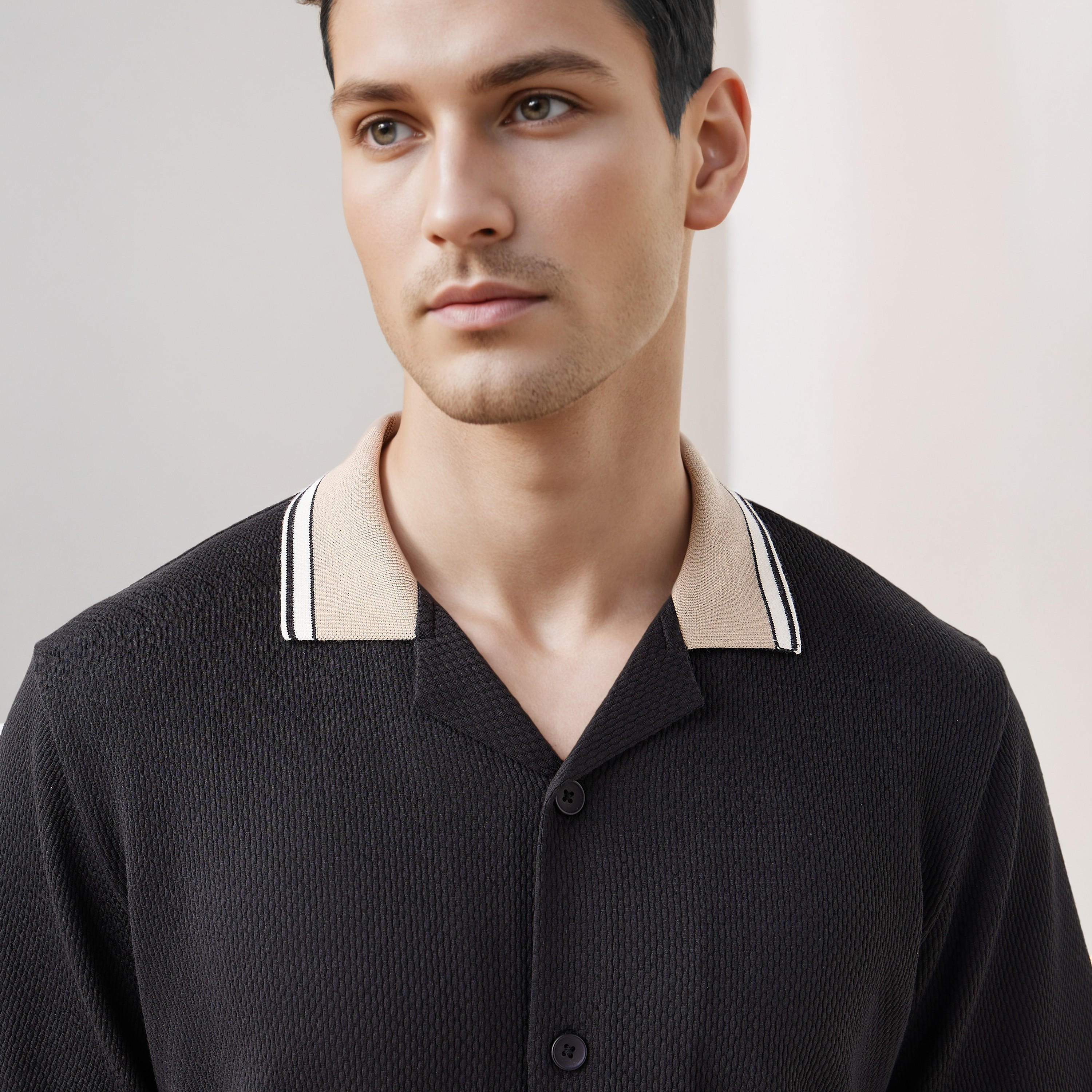 Regular Fit Jacquard Textured Shirt-men-clothing-shirts-image-5