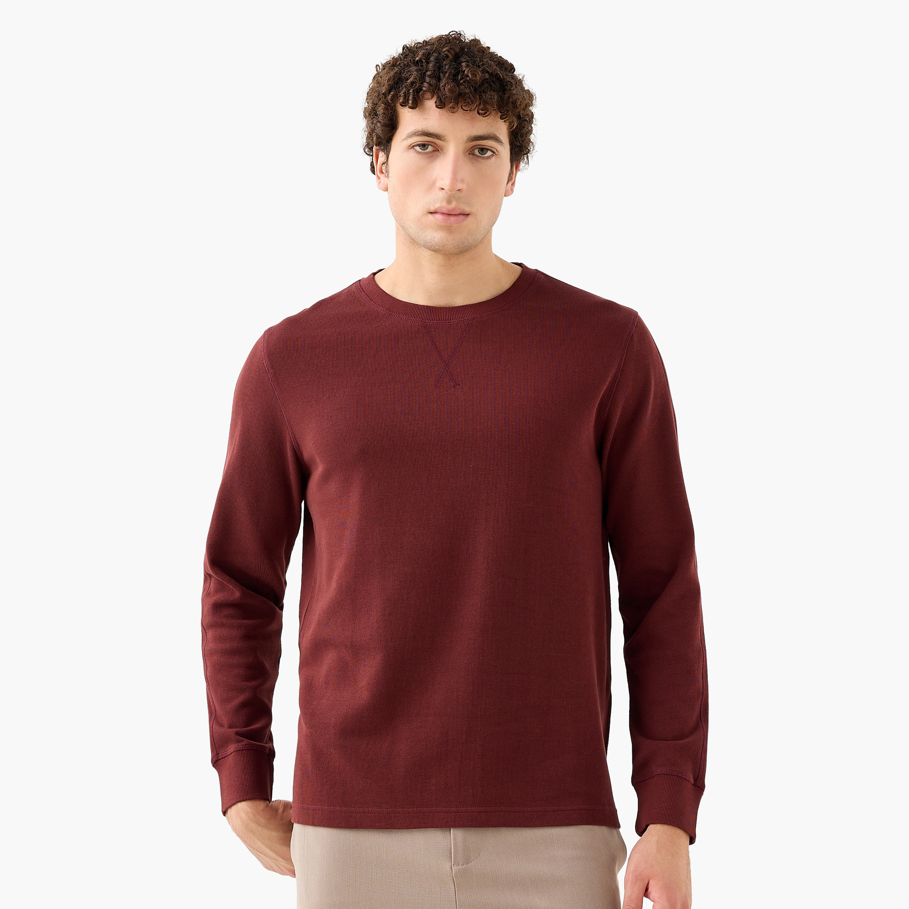 Fine Ribbed Sweatshirt-men-winterwear-hoodiesandsweatshirts-image-6