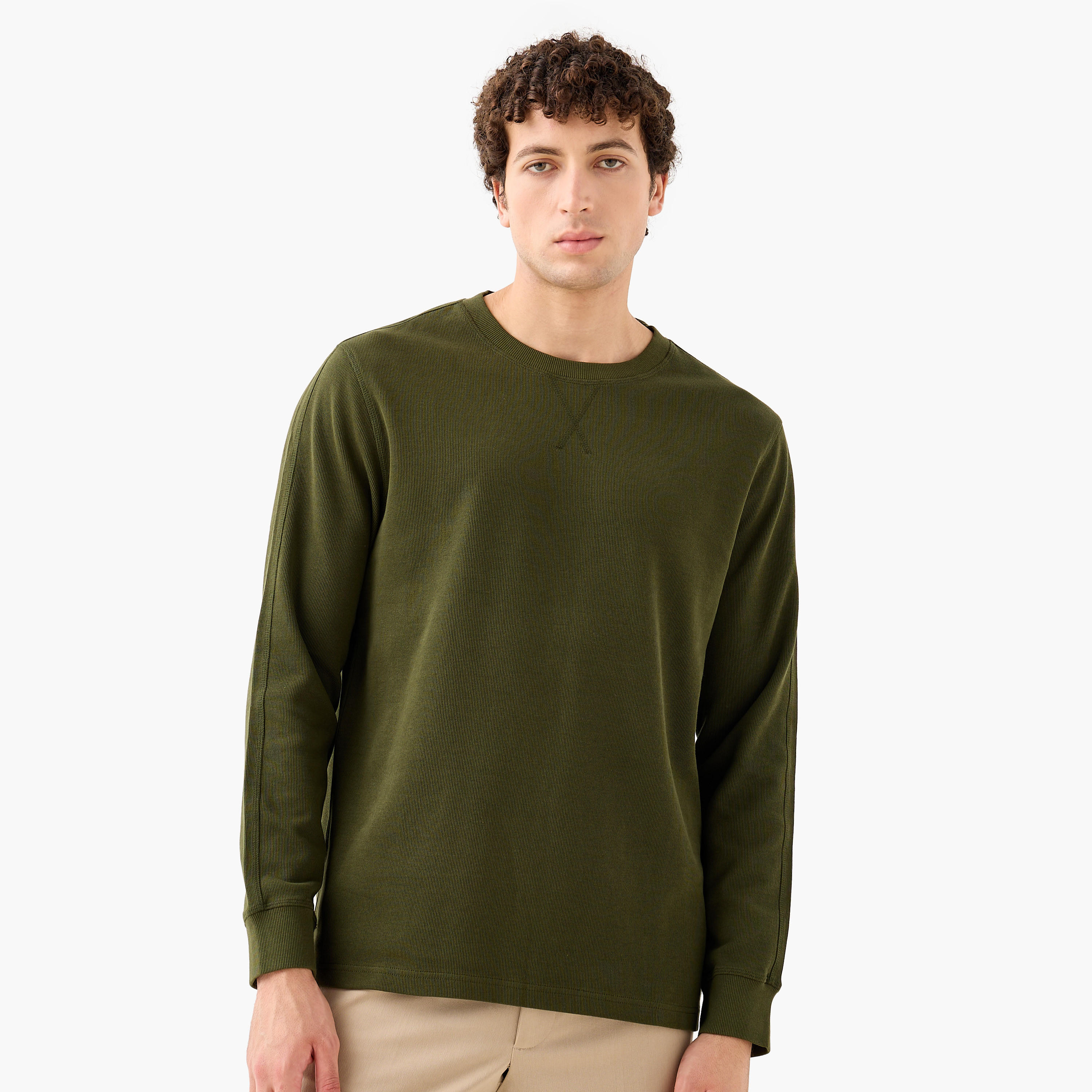 Fine Ribbed Sweatshirt-men-winterwear-hoodiesandsweatshirts-image-6