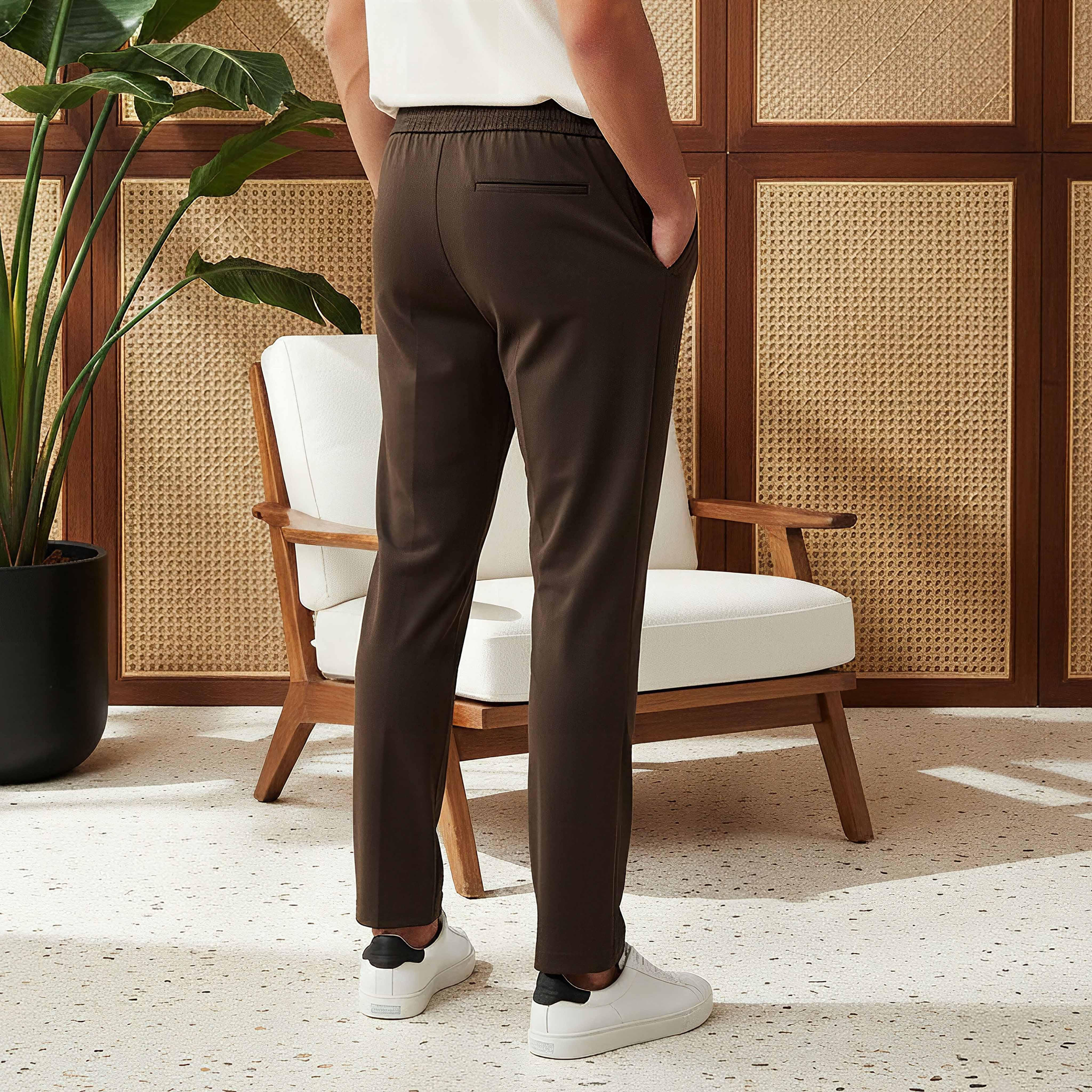 بنطلون رجالي من مزيج الفيسكوز بقصّة عادية وخصر مطاطي-men-clothing-bottoms-trousersandchinos-trousers-image-3