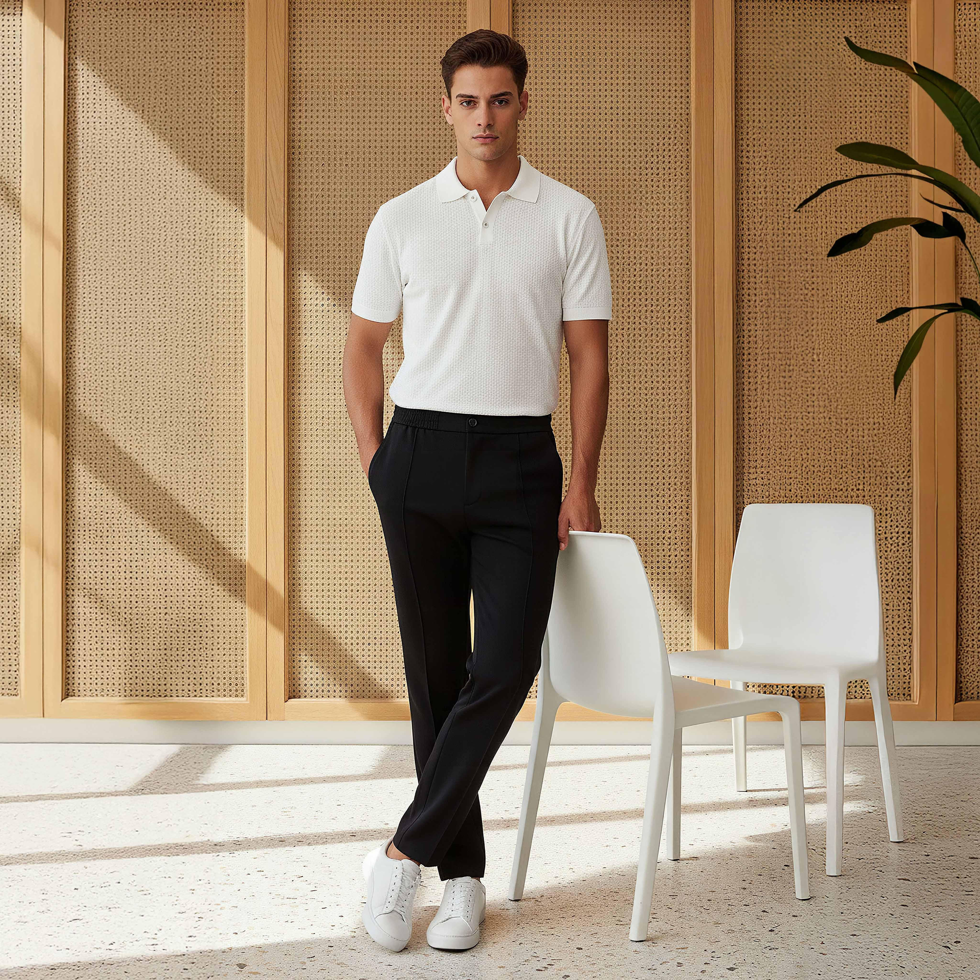 بنطلون رجالي من مزيج الفيسكوز بقصّة عادية وخصر مطاطي-men-clothing-bottoms-trousersandchinos-trousers-image-2