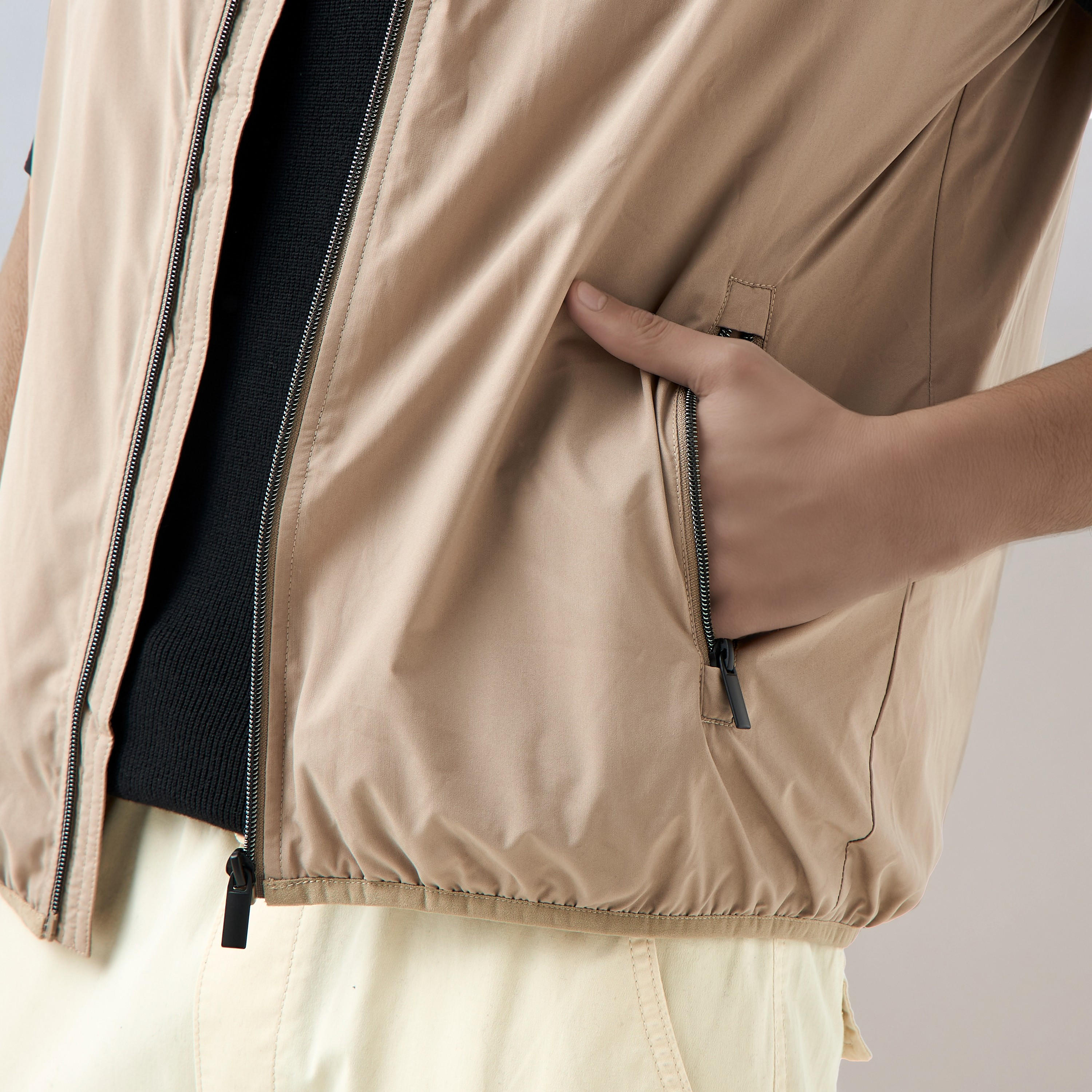 Men Regular Fit High Neck Gilet-men-clothing-jacketsandblazers-jackets-image-6