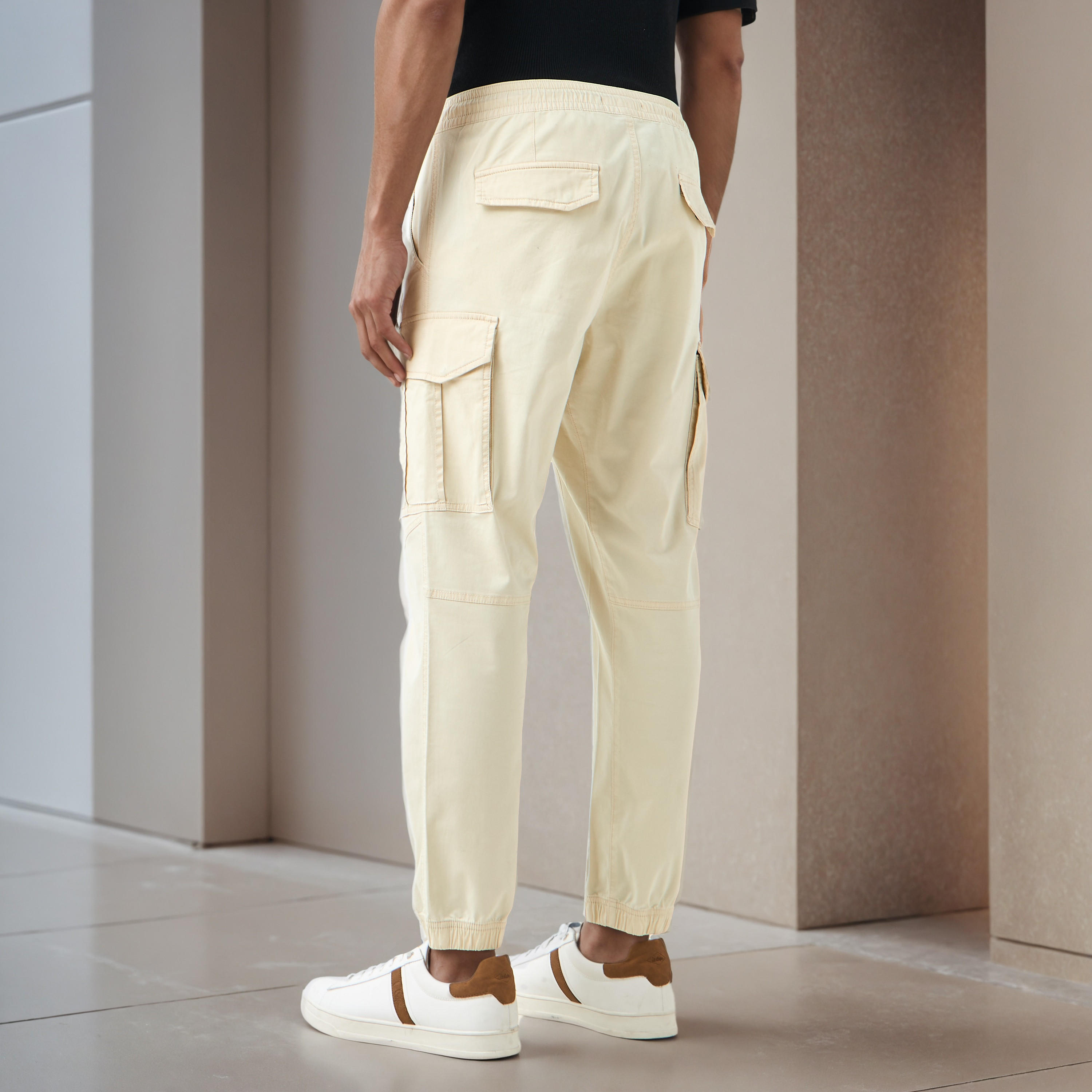 Men Slim Fit Cargo Flexi Waist Joggers-men-clothing-bottoms-joggers-image-3