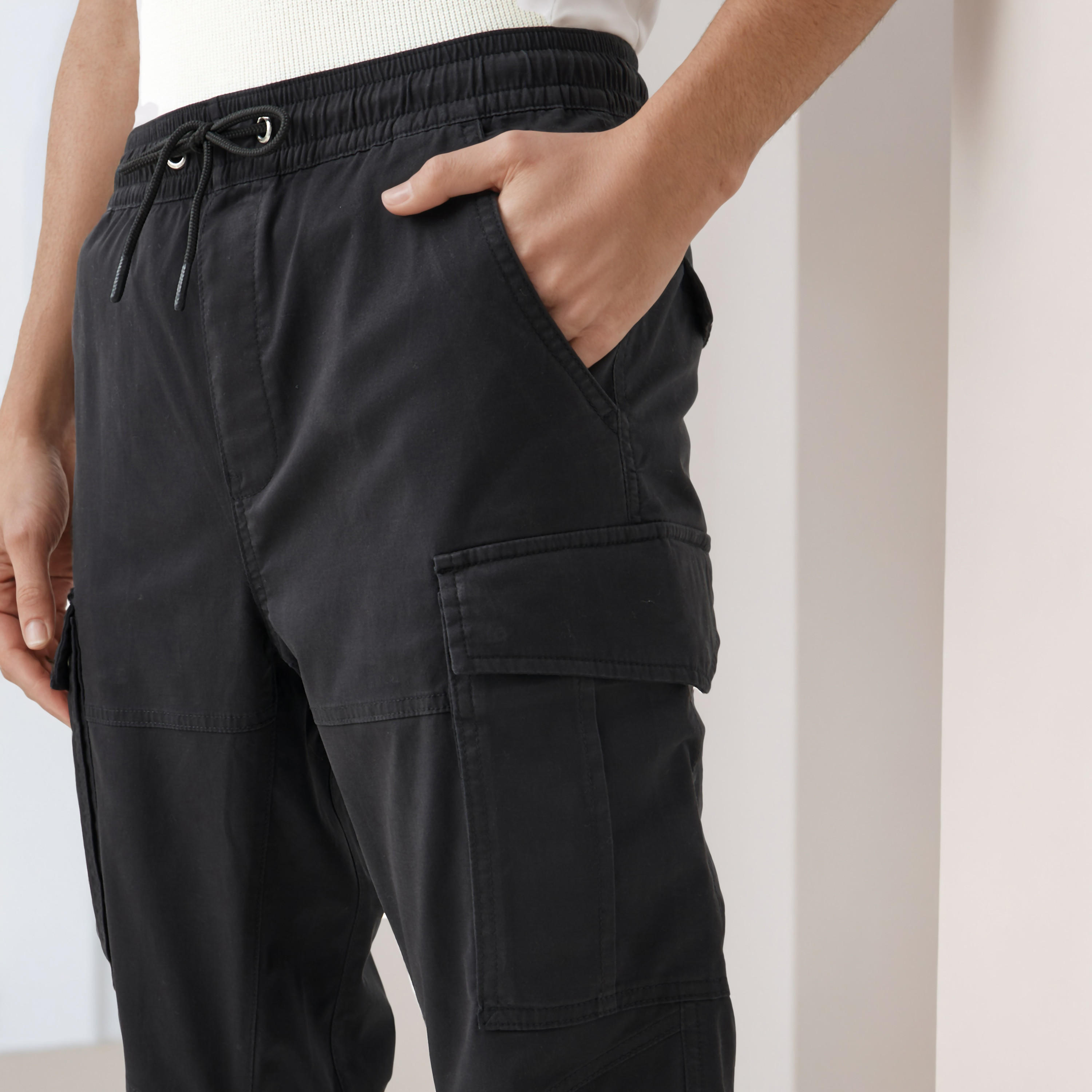Men Slim Fit Cargo Flexi Waist Joggers-men-clothing-bottoms-joggers-image-5
