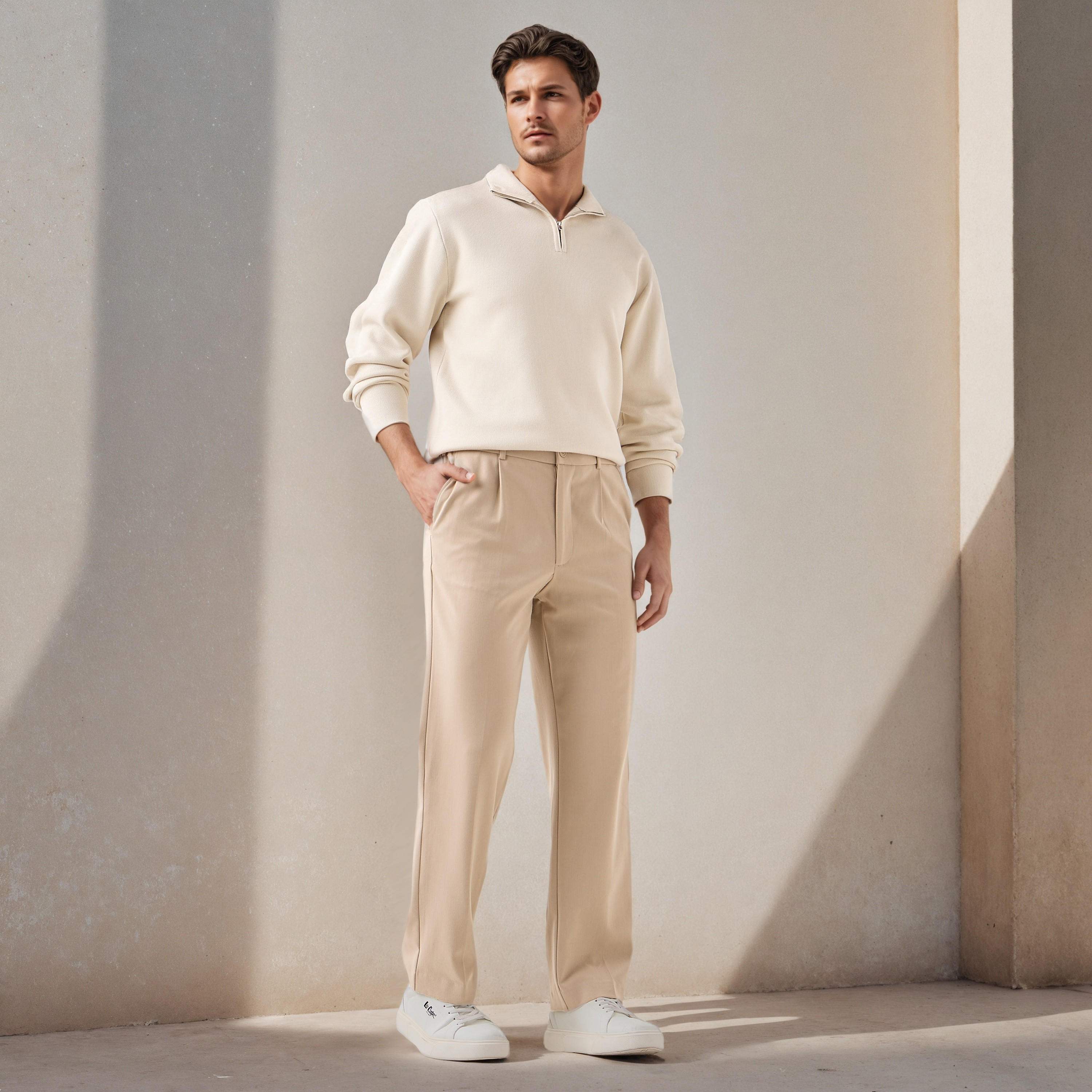 Textured Sweater with Mock Neck-men-clothing-sweatersandpullovers-image-2