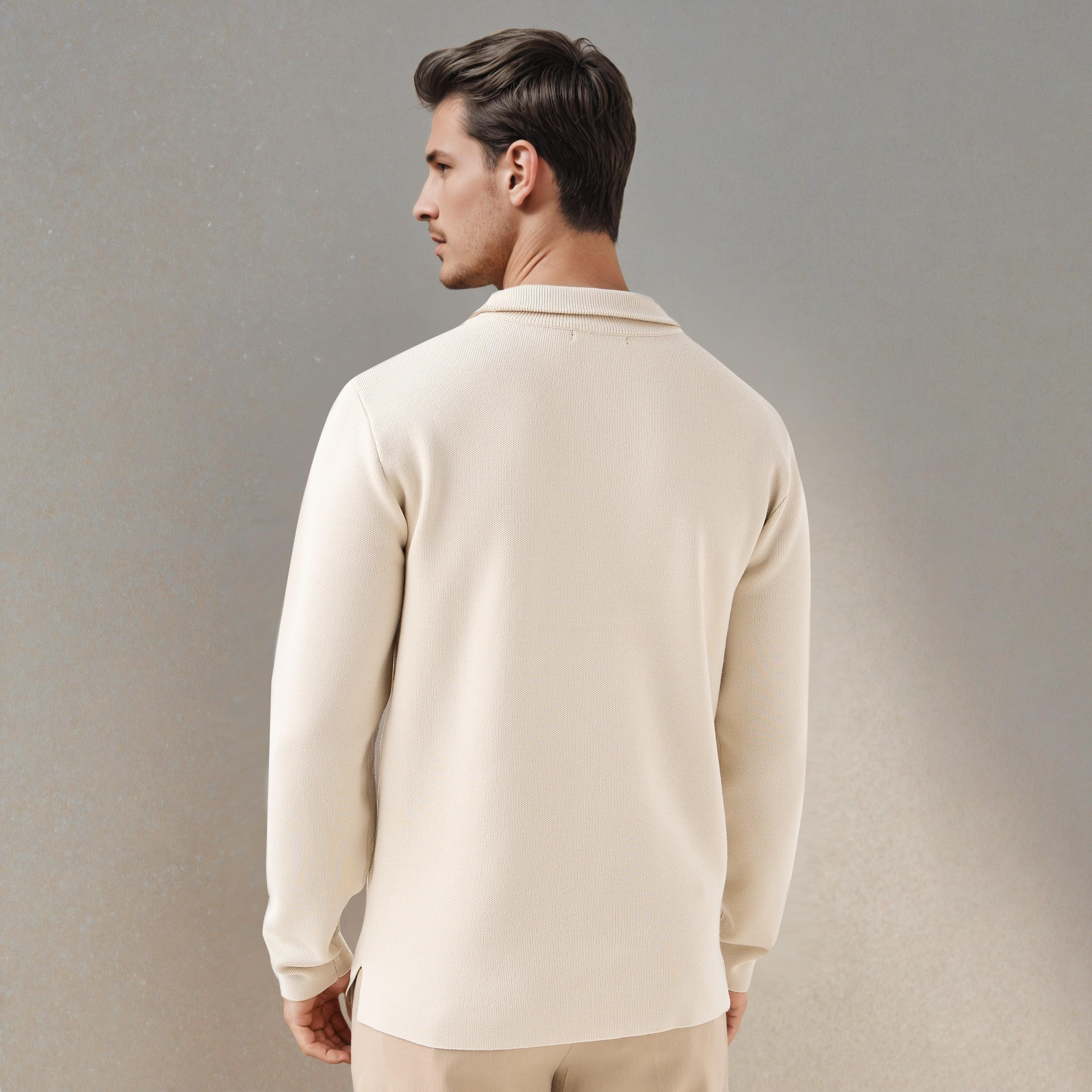 Textured Sweater with Mock Neck-men-clothing-sweatersandpullovers-image-3