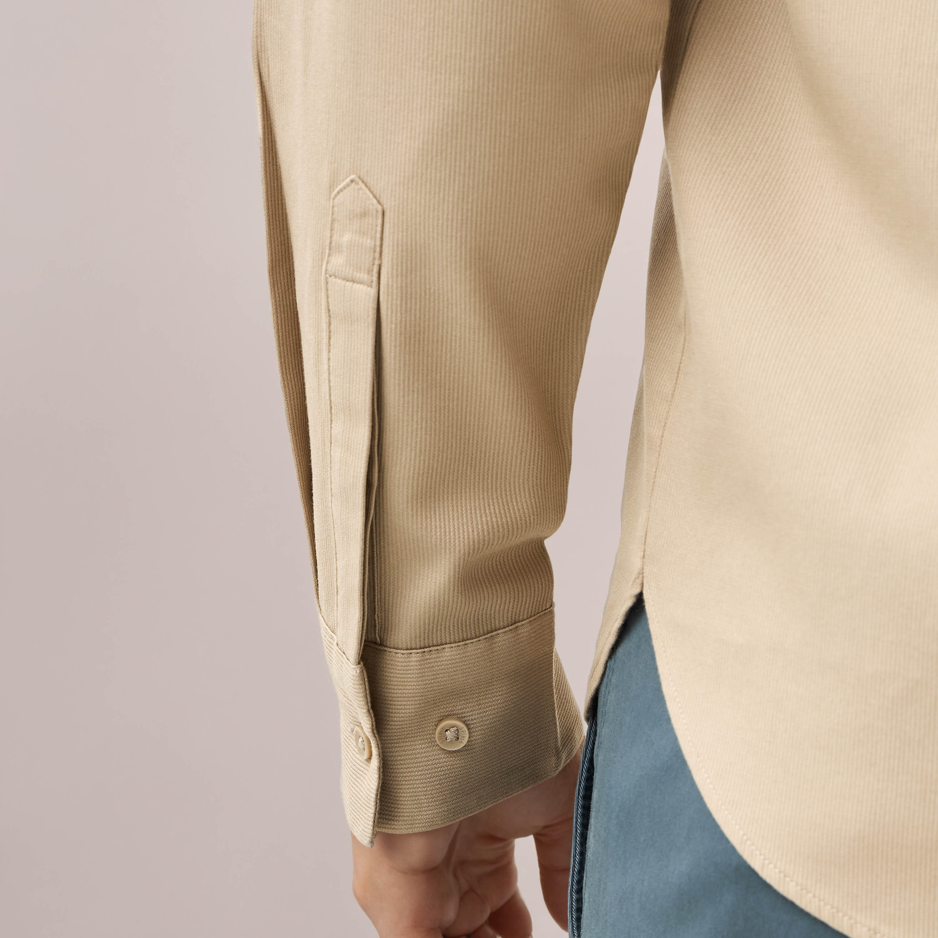 Regular Fit Textured Shirt with Mandarin Collar-men-clothing-shirts-image-6
