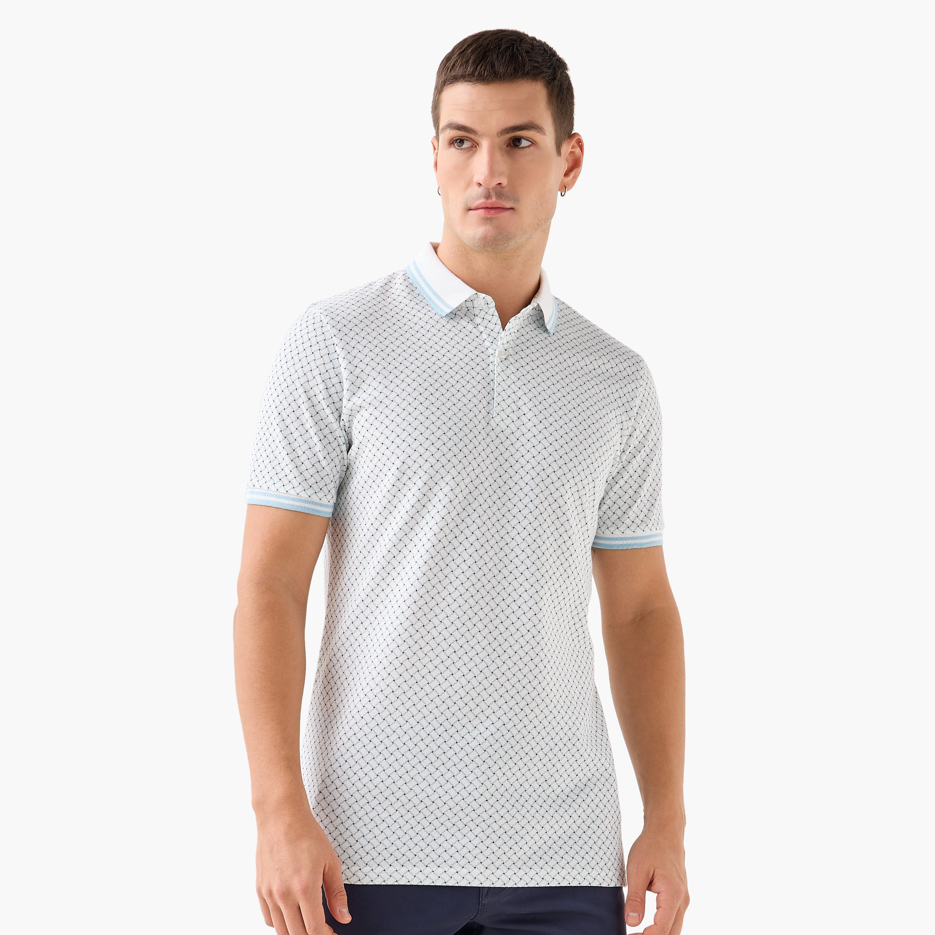 تيشيرت بولو بقصّة عادية وطبعات-men-clothing-tshirtsandpolos-polos-image-1