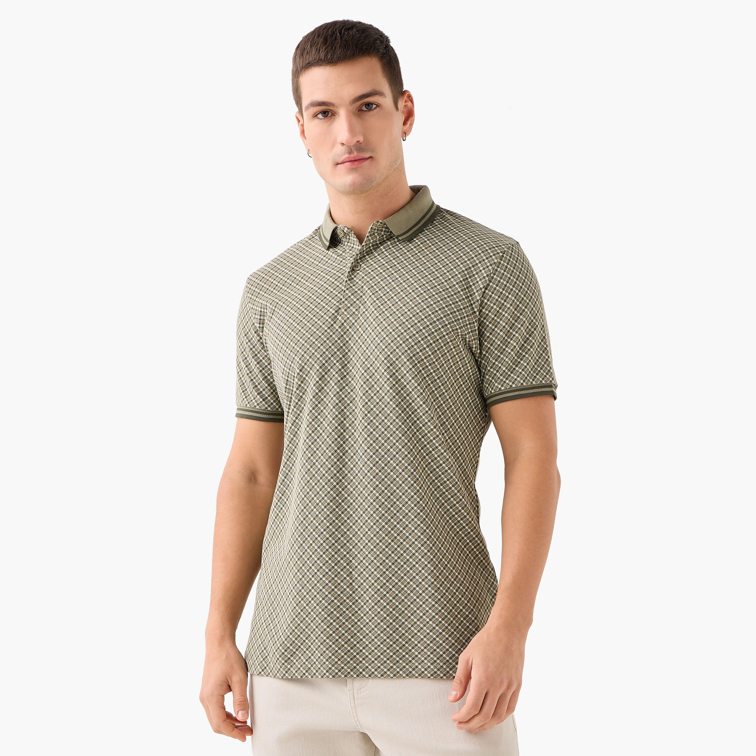 Checked Regular Fit Polo T-shirt-men-clothing-tshirtsandpolos-polos-image-6