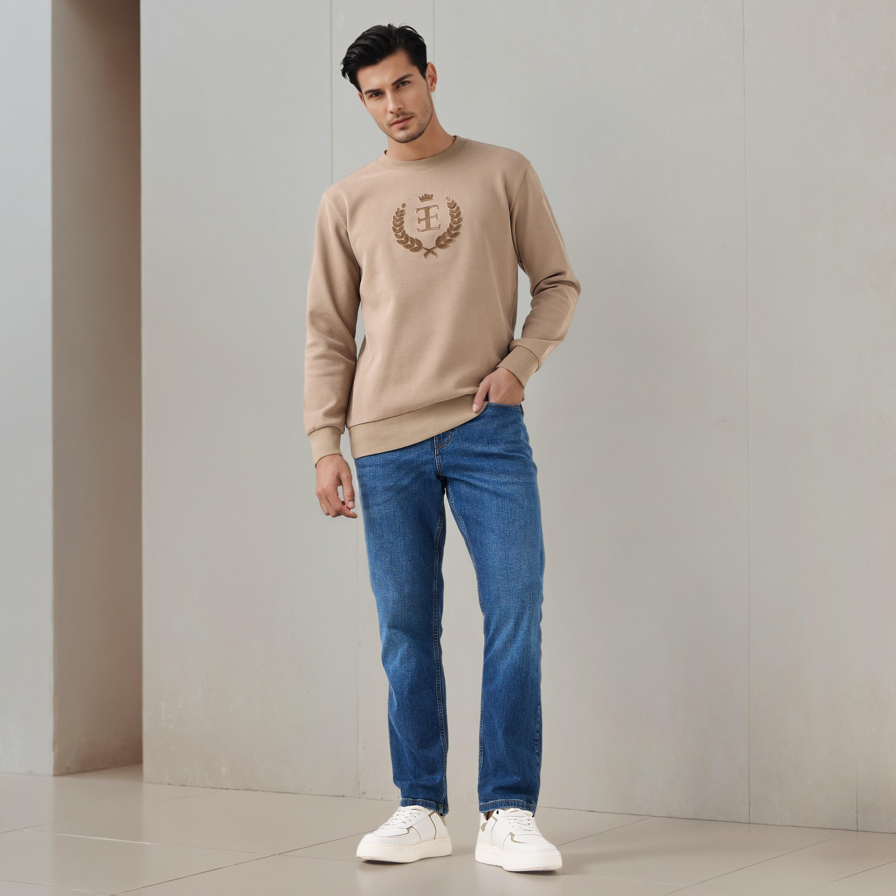 Emperor Men Relaxed Fit Cotton Blend Sweatshirt-men-winterwear-hoodiesandsweatshirts-image-2