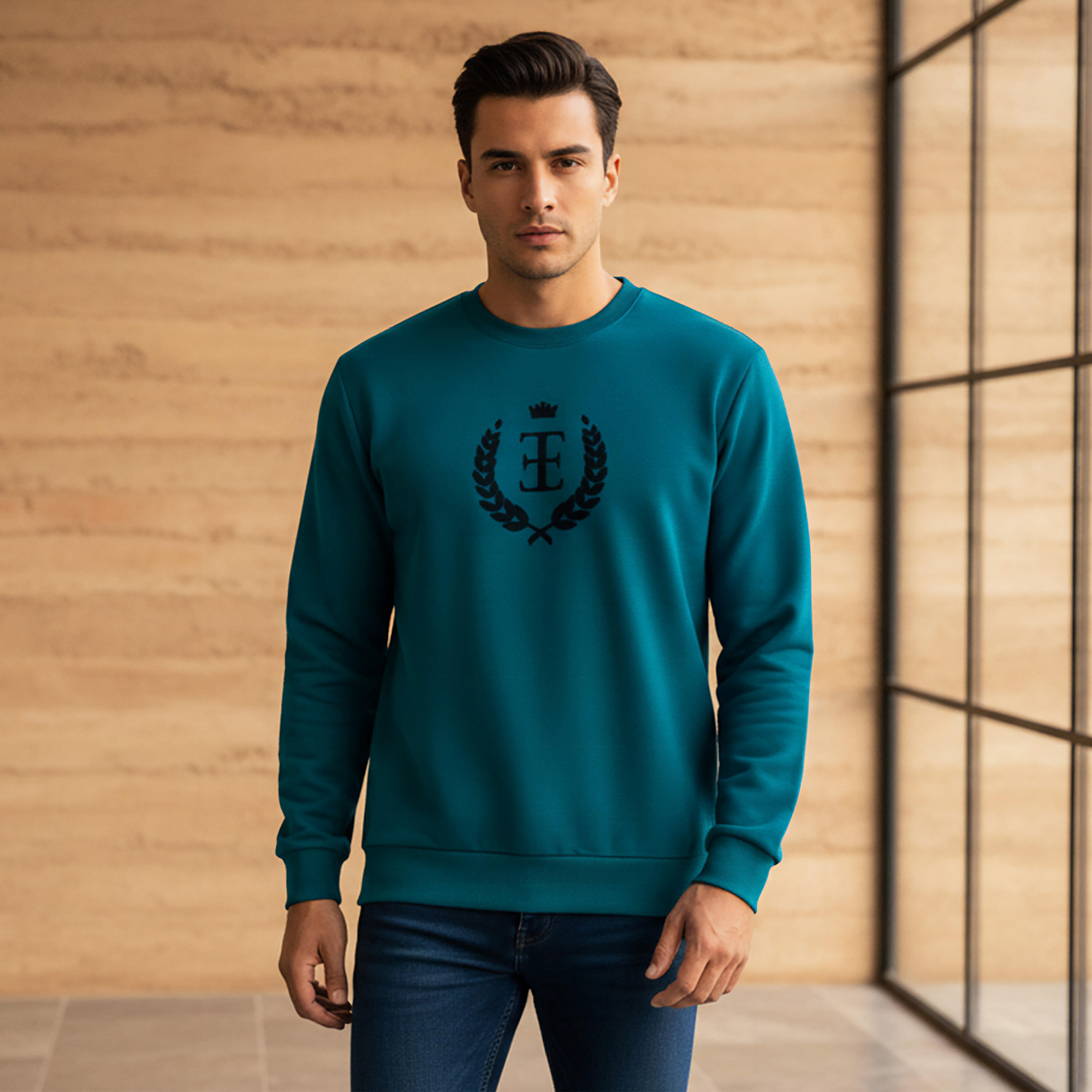سويت شيرت مزيج قطني بقصة مريحة للرجال من إمبيرور-men-winterwear-hoodiesandsweatshirts-image-1