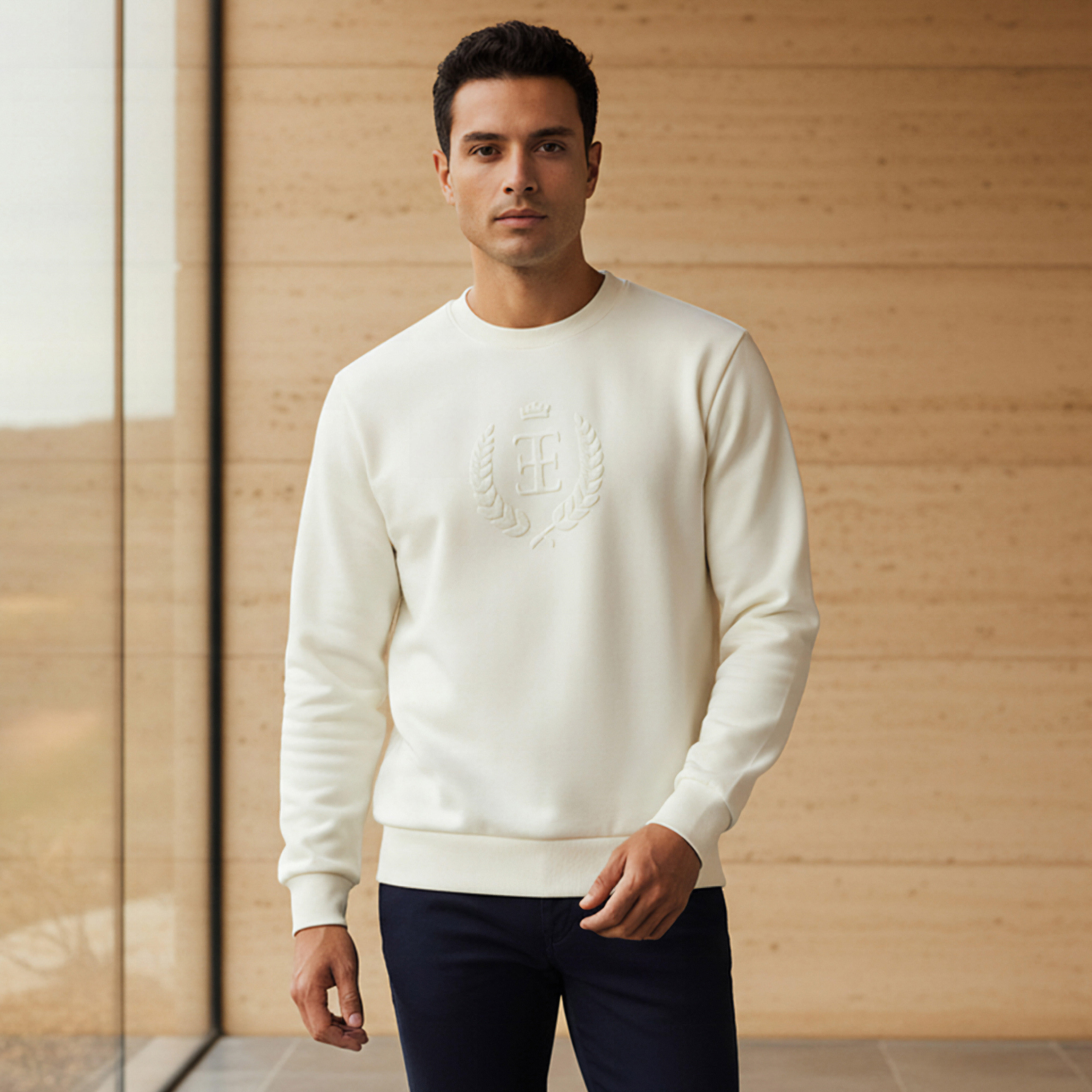 Emperor Men Relaxed Fit Cotton Blend Sweatshirt-men-winterwear-hoodiesandsweatshirts-image-1