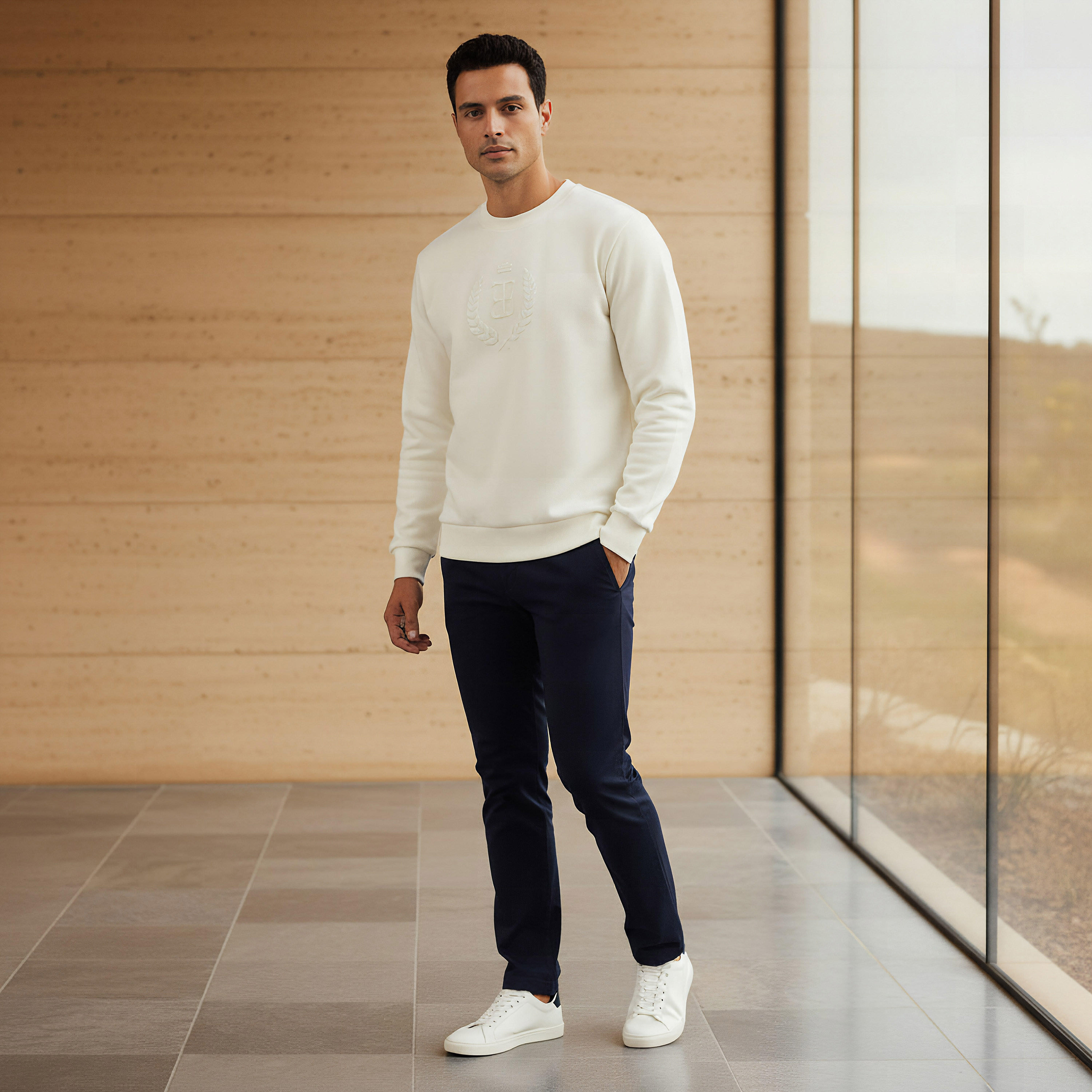 Emperor Men Relaxed Fit Cotton Blend Sweatshirt-men-winterwear-hoodiesandsweatshirts-image-2