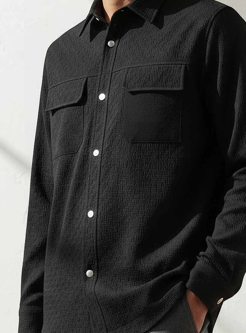 Emperor Men Regular Fit Textured Shacket-men-clothing-jacketsandblazers-jackets-image-4
