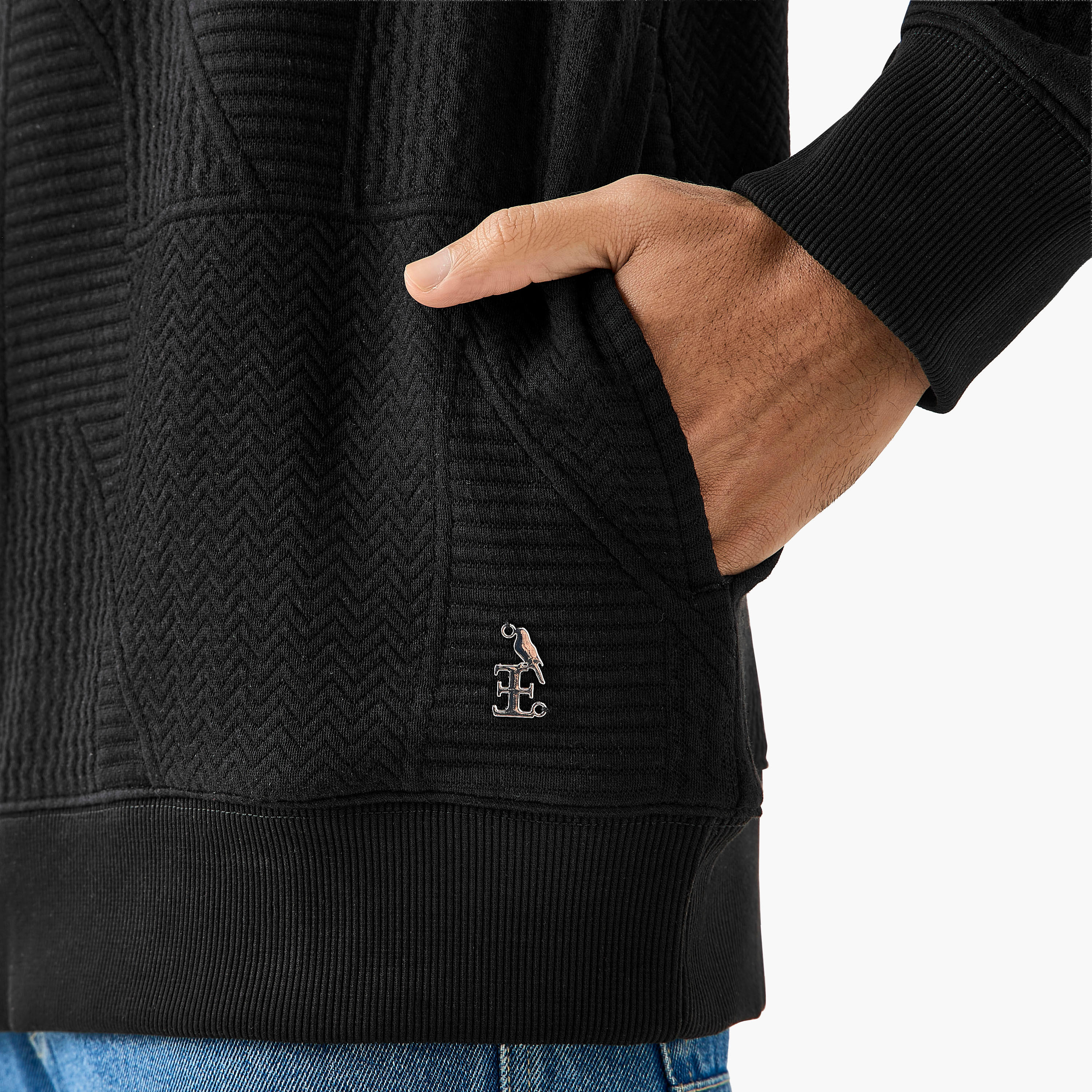 هودي جاكار بارز الملمس بقصة مريحة للرجال من إمبيرور-men-winterwear-hoodiesandsweatshirts-image-5