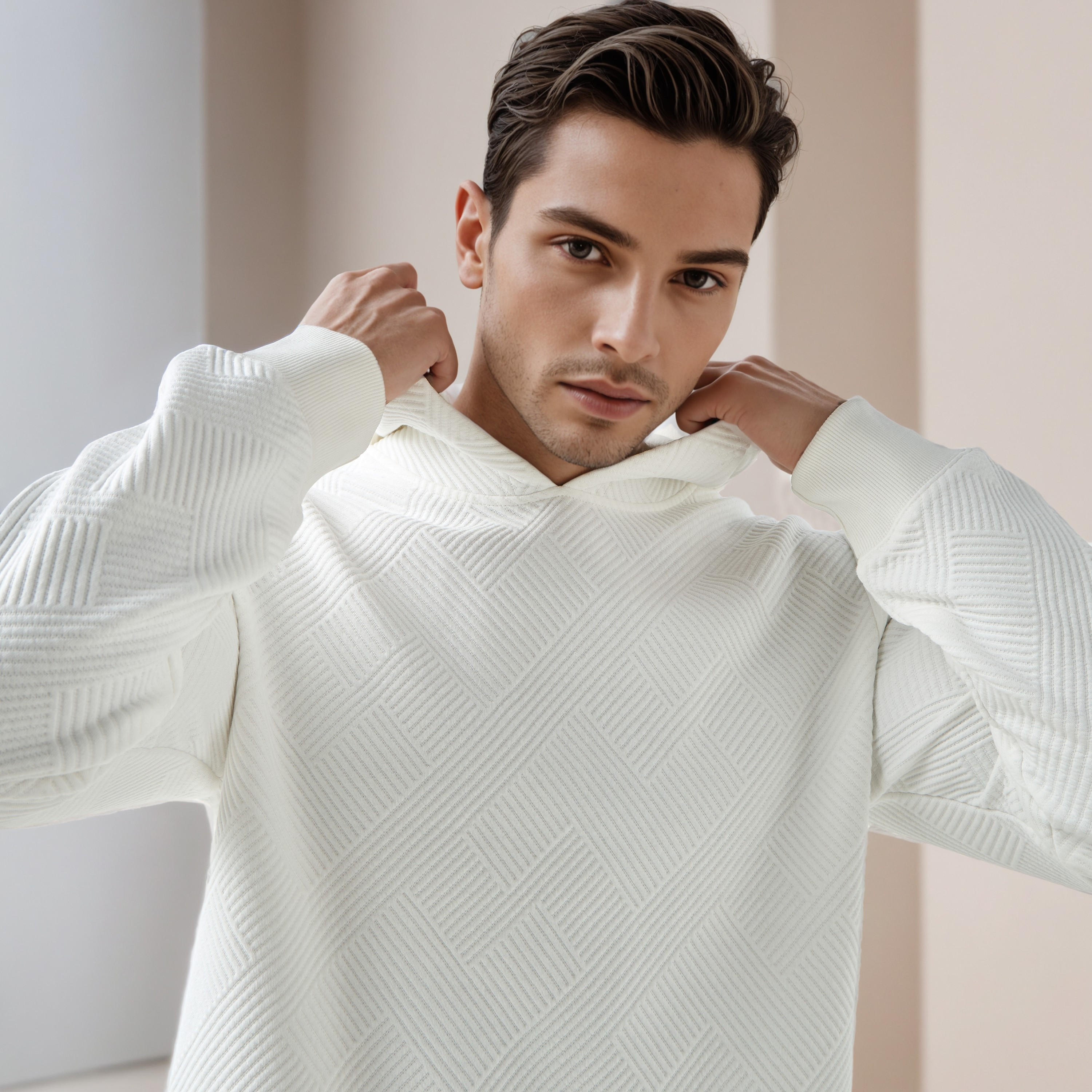 Emperor Men Relaxed Fit Textured Jacquard Hoodie-men-winterwear-hoodiesandsweatshirts-image-4