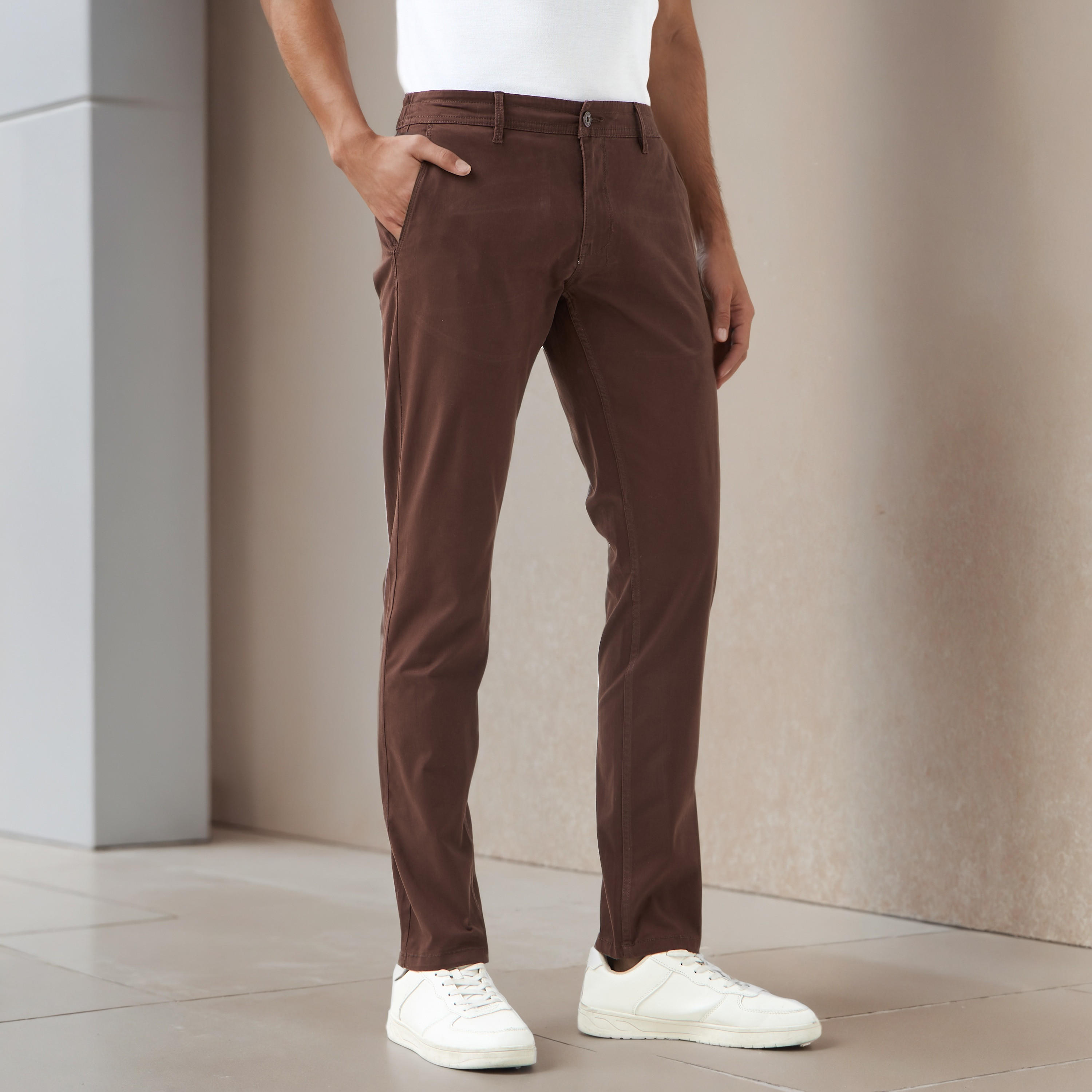 Men Slim Fit Wrinkle Free Flexi Waist Chinos-men-clothing-bottoms-trousersandchinos-chinos-image-1
