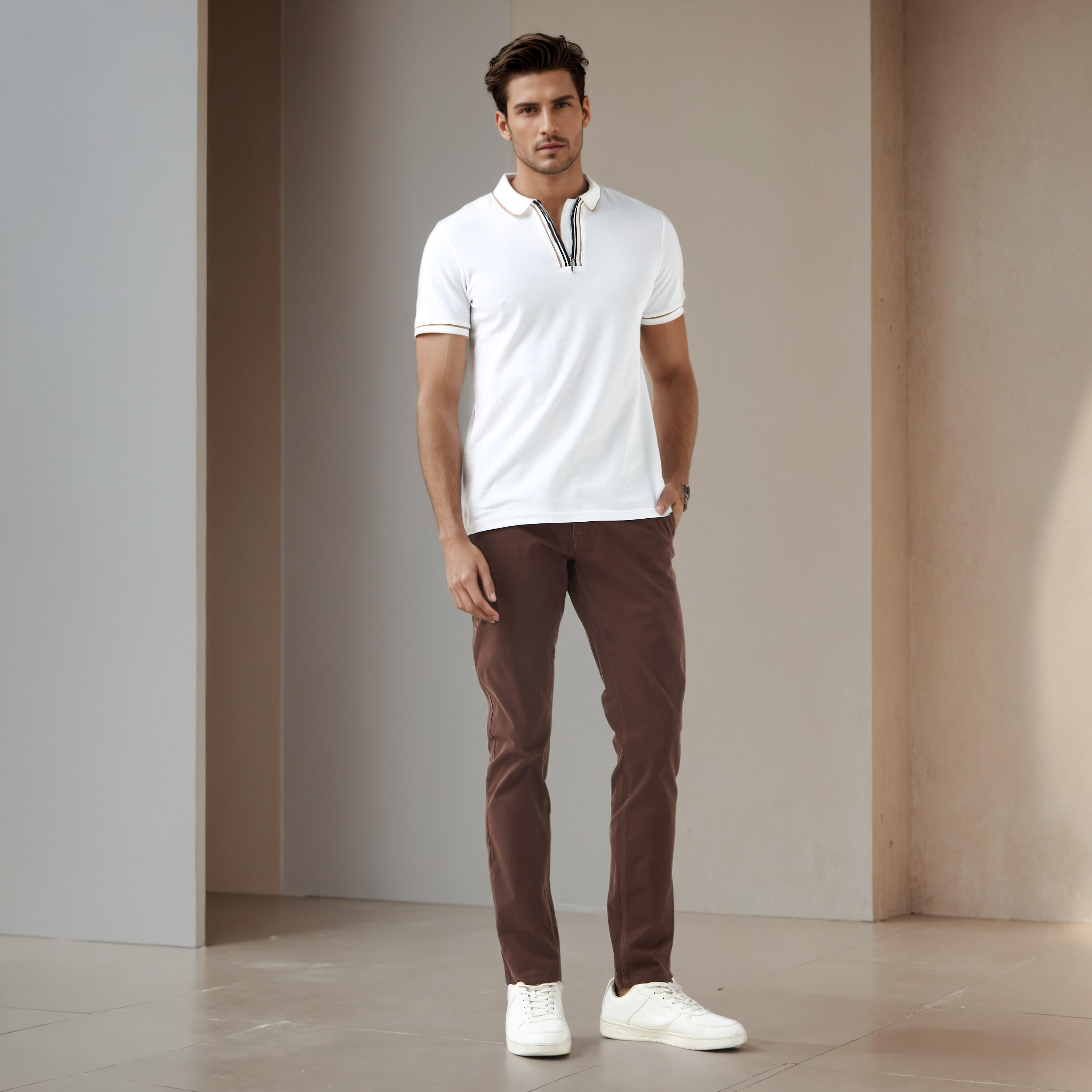 Men Slim Fit Wrinkle Free Flexi Waist Chinos-men-clothing-bottoms-trousersandchinos-chinos-image-2
