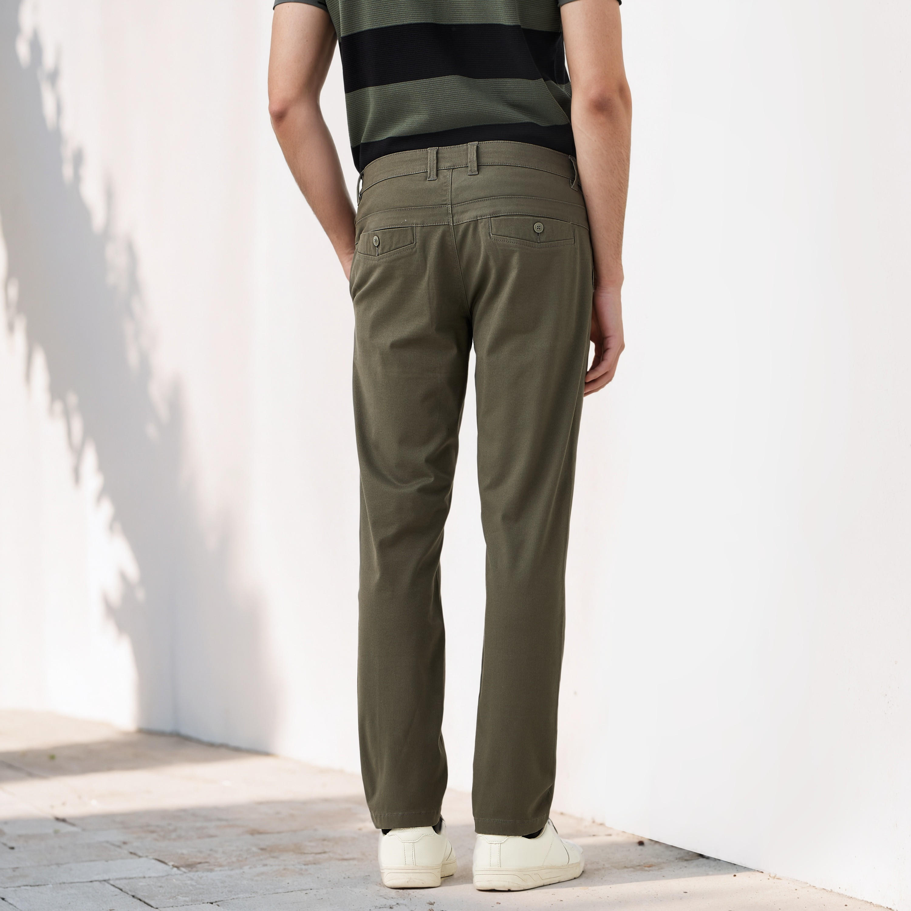 بنطلون تشينو مزيج قطني بقصة عادية وطول كامل للرجال-men-clothing-bottoms-trousersandchinos-chinos-image-3