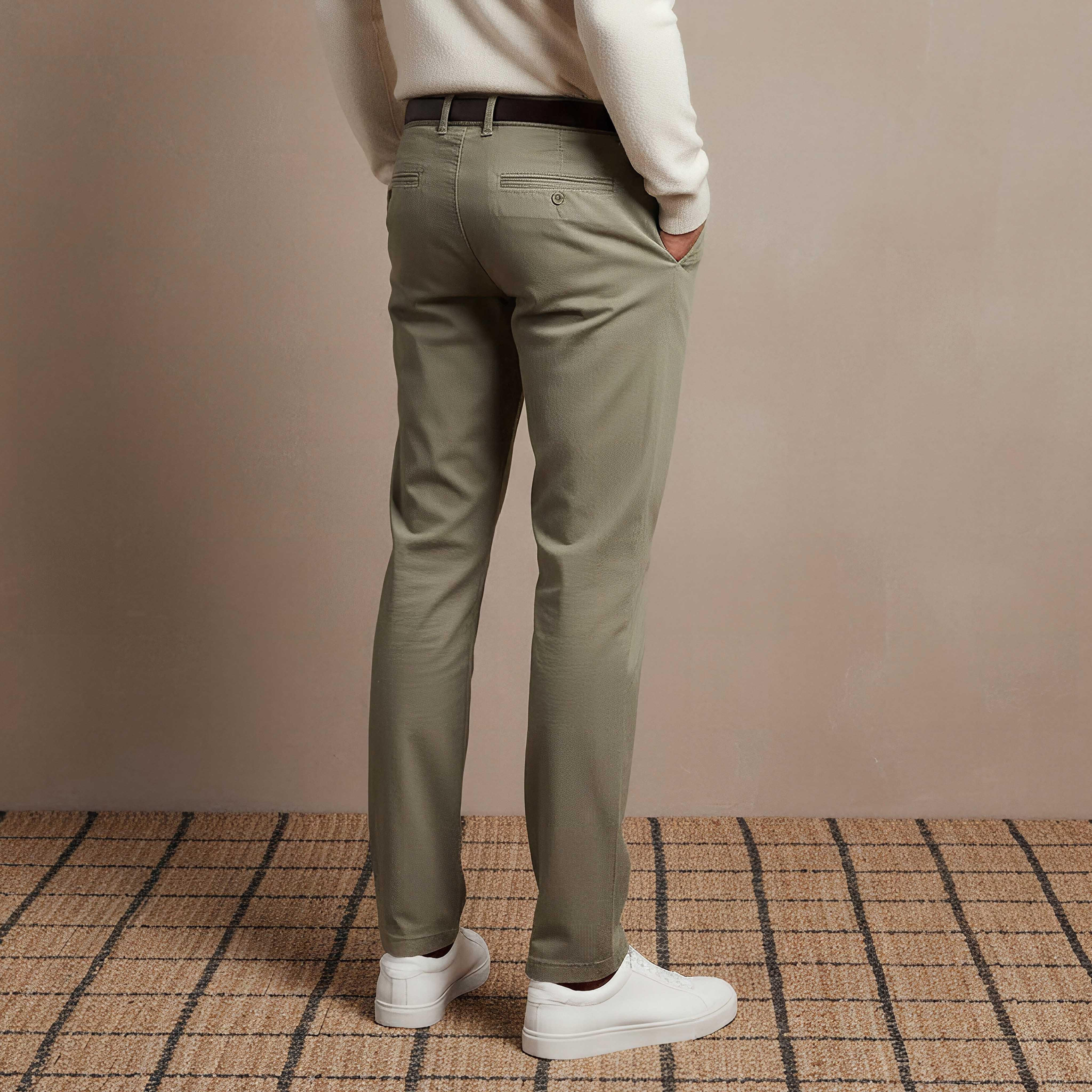 بنطلون تشينو مزيج قطني بقصة عادية وطول كامل للرجال-men-clothing-bottoms-trousersandchinos-chinos-image-3