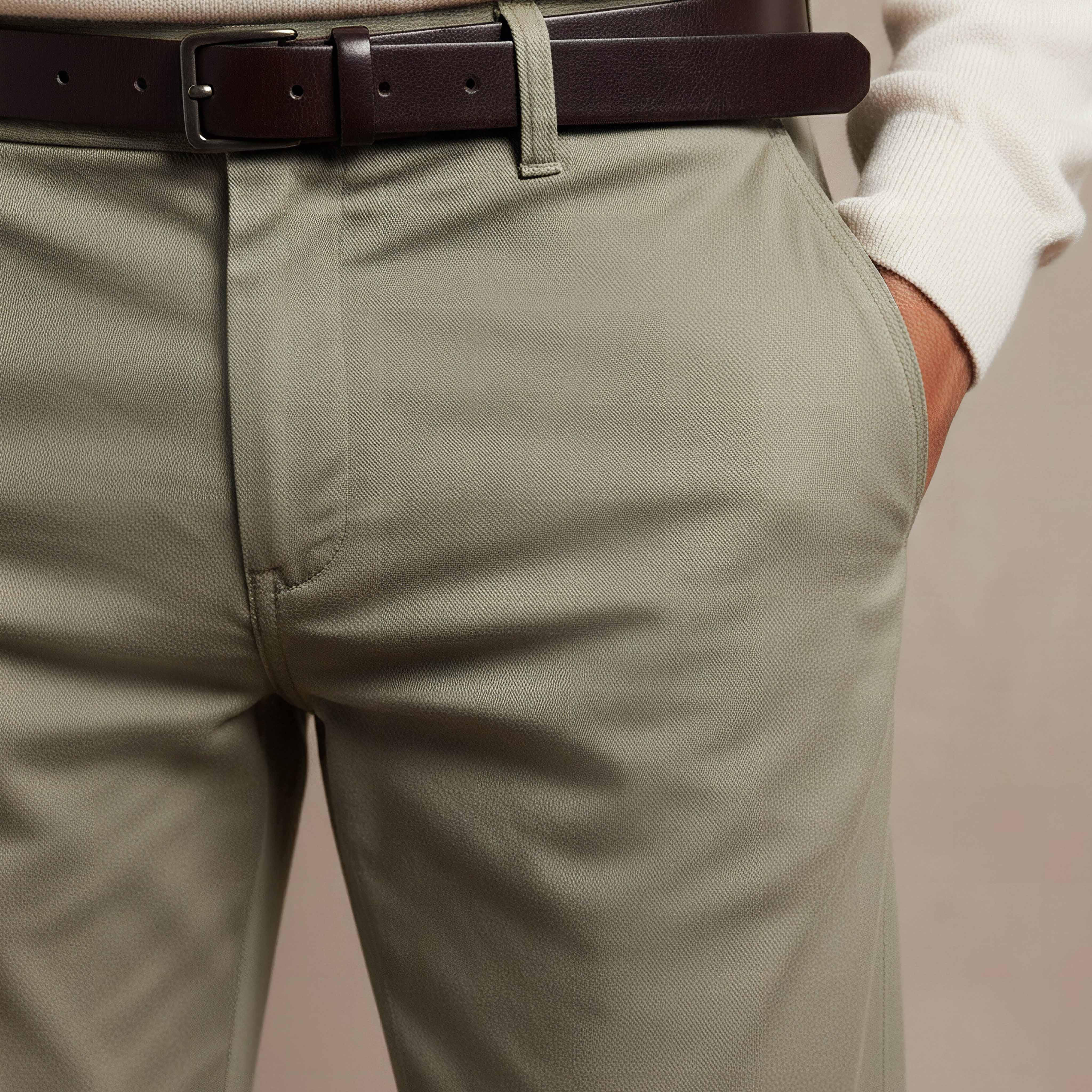 بنطلون تشينو مزيج قطني بقصة عادية وطول كامل للرجال-men-clothing-bottoms-trousersandchinos-chinos-image-4