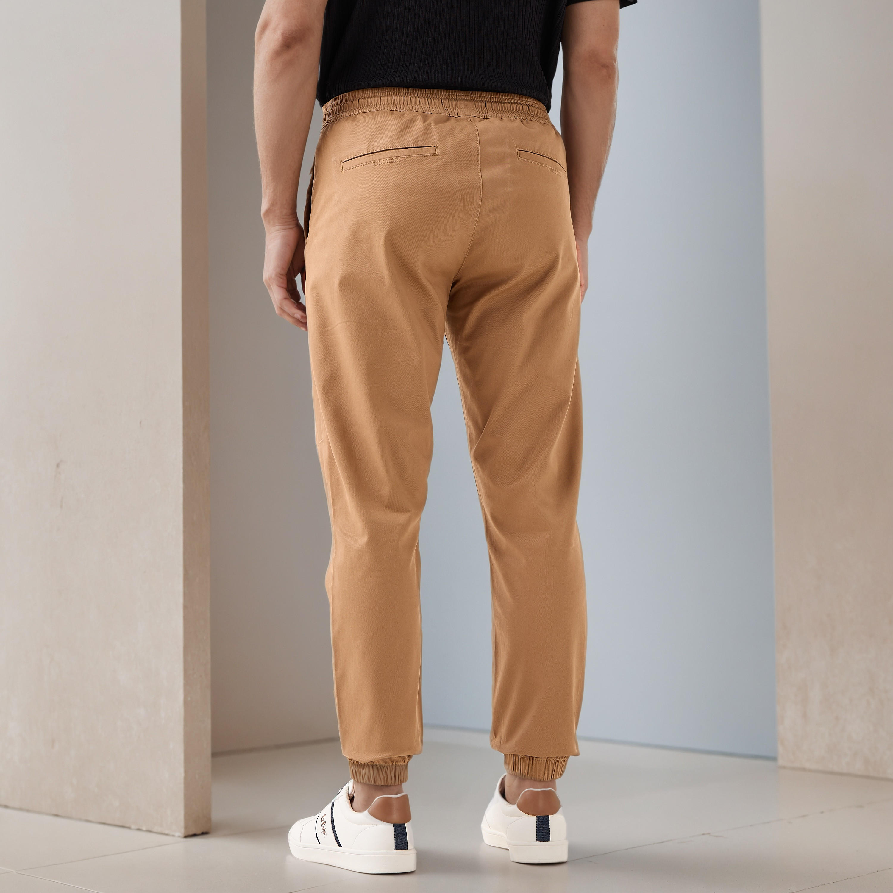 Drawstring Waist Flexi Waist Joggers-men-clothing-bottoms-joggers-image-3