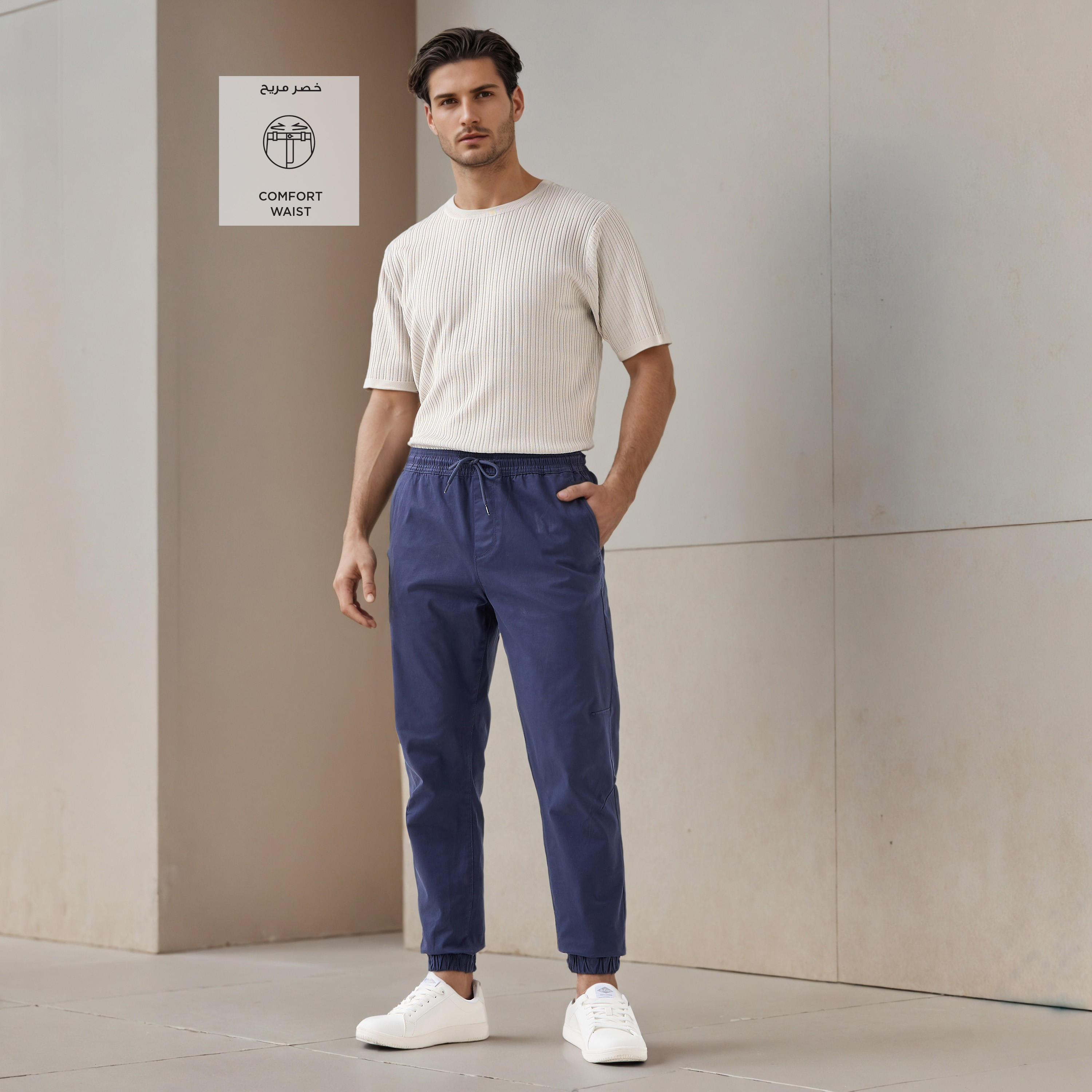 بنطلون رياضي برباط إغلاق-men-clothing-bottoms-joggers-image-3