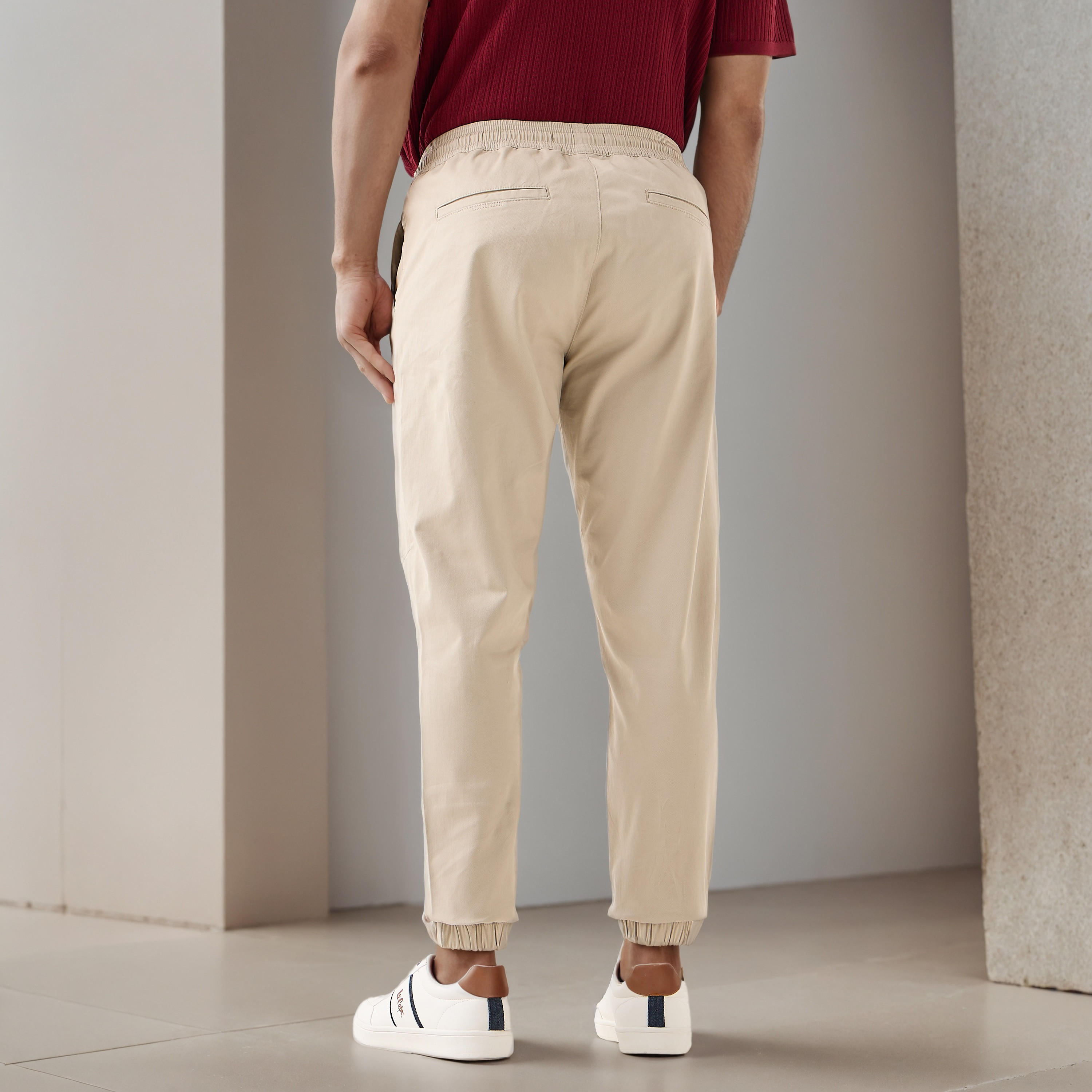 Drawstring Waist Flexi Waist Joggers-men-clothing-bottoms-joggers-image-4