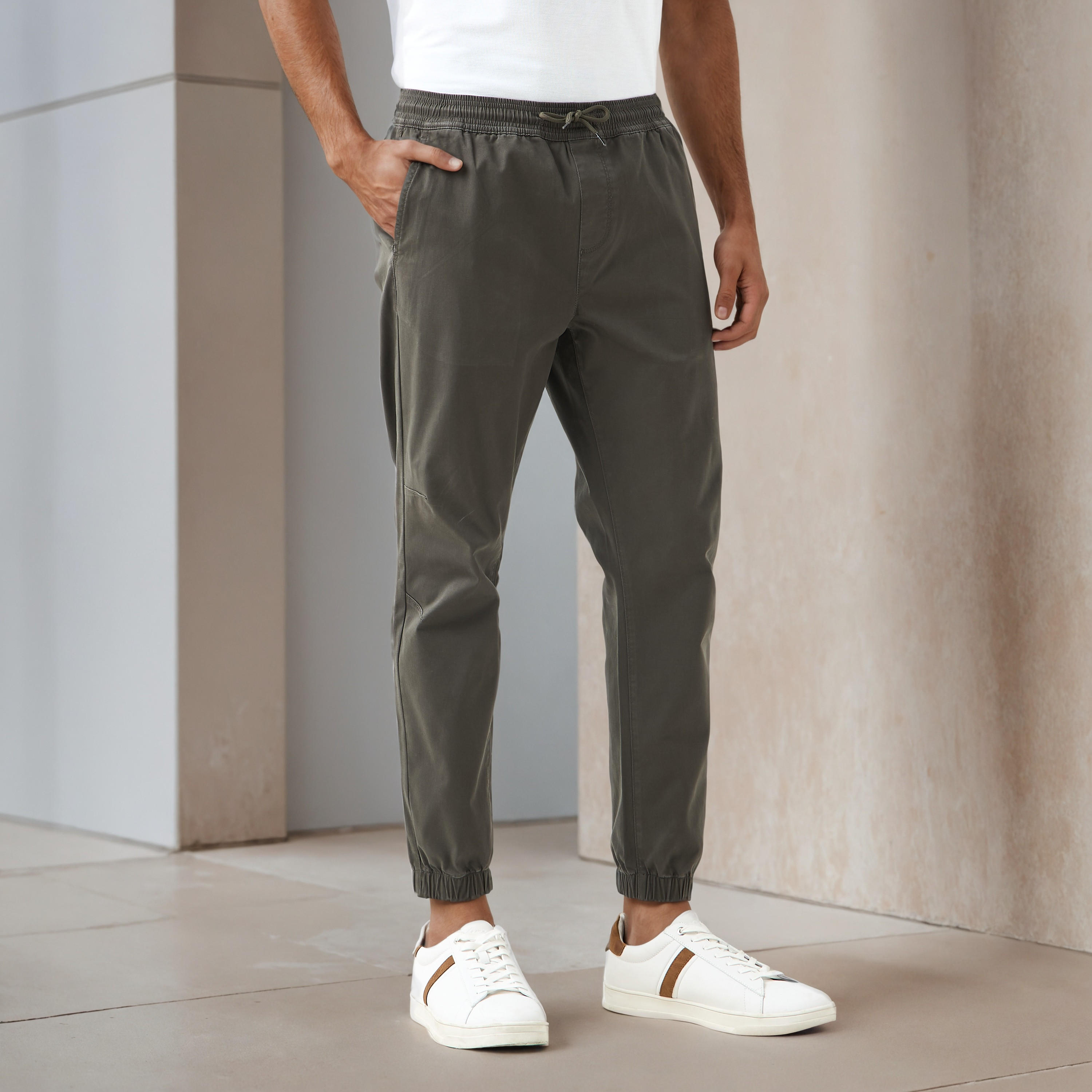 Men Slim Fit Flexi Waist Joggers-men-clothing-bottoms-joggers-image-1