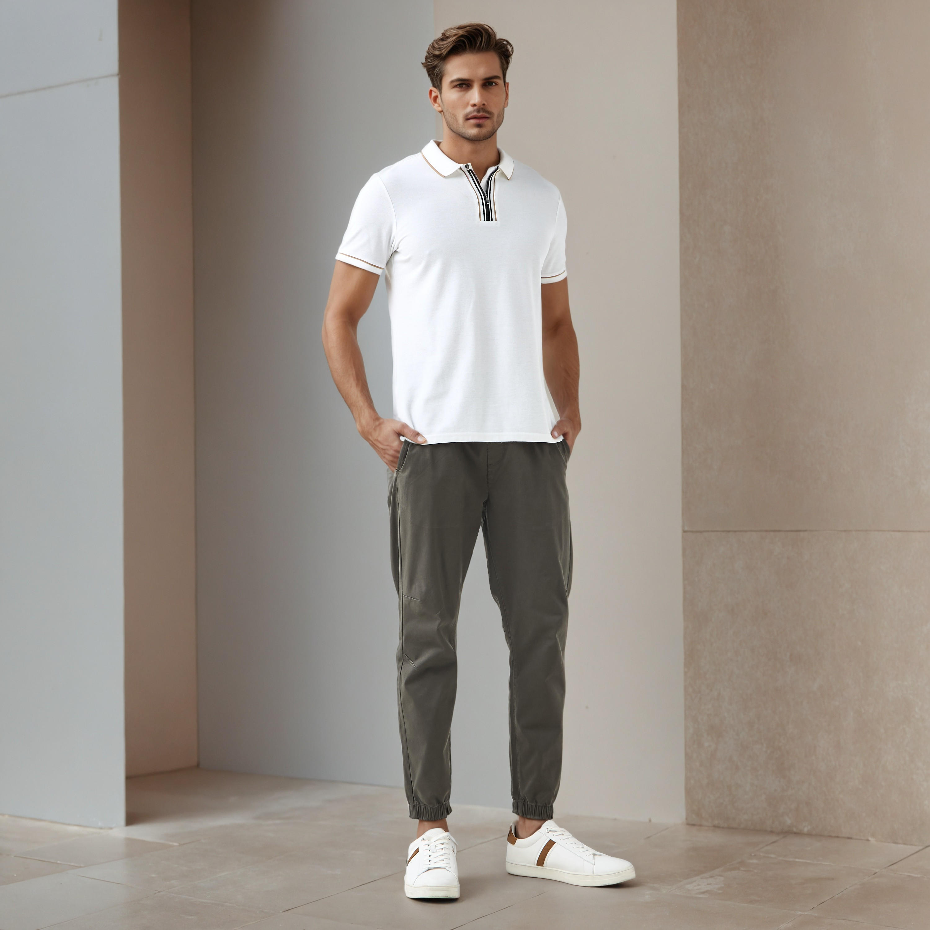 Men Slim Fit Flexi Waist Joggers-men-clothing-bottoms-joggers-image-2