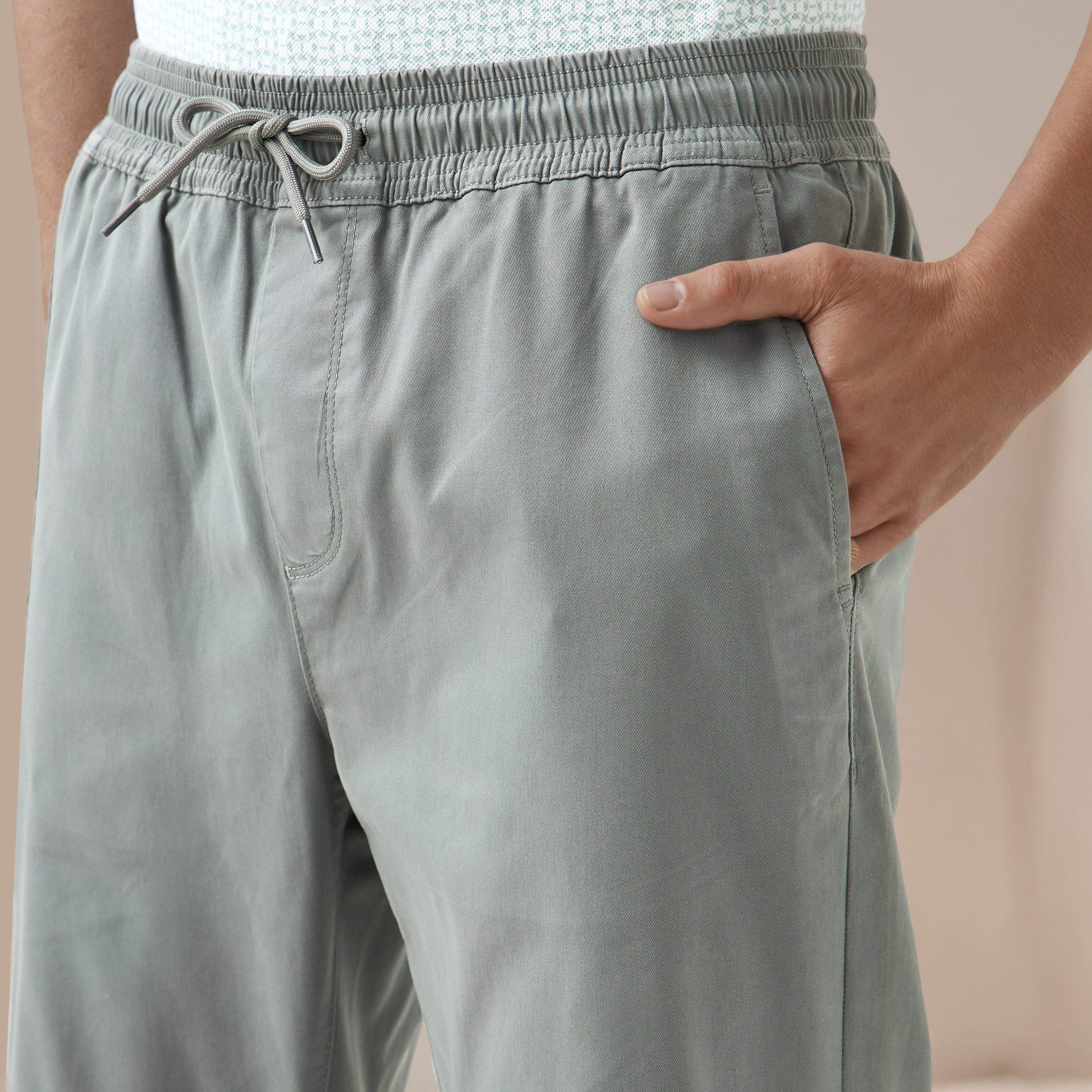 Men Slim Fit Flexi Waist Joggers-men-clothing-bottoms-joggers-image-4