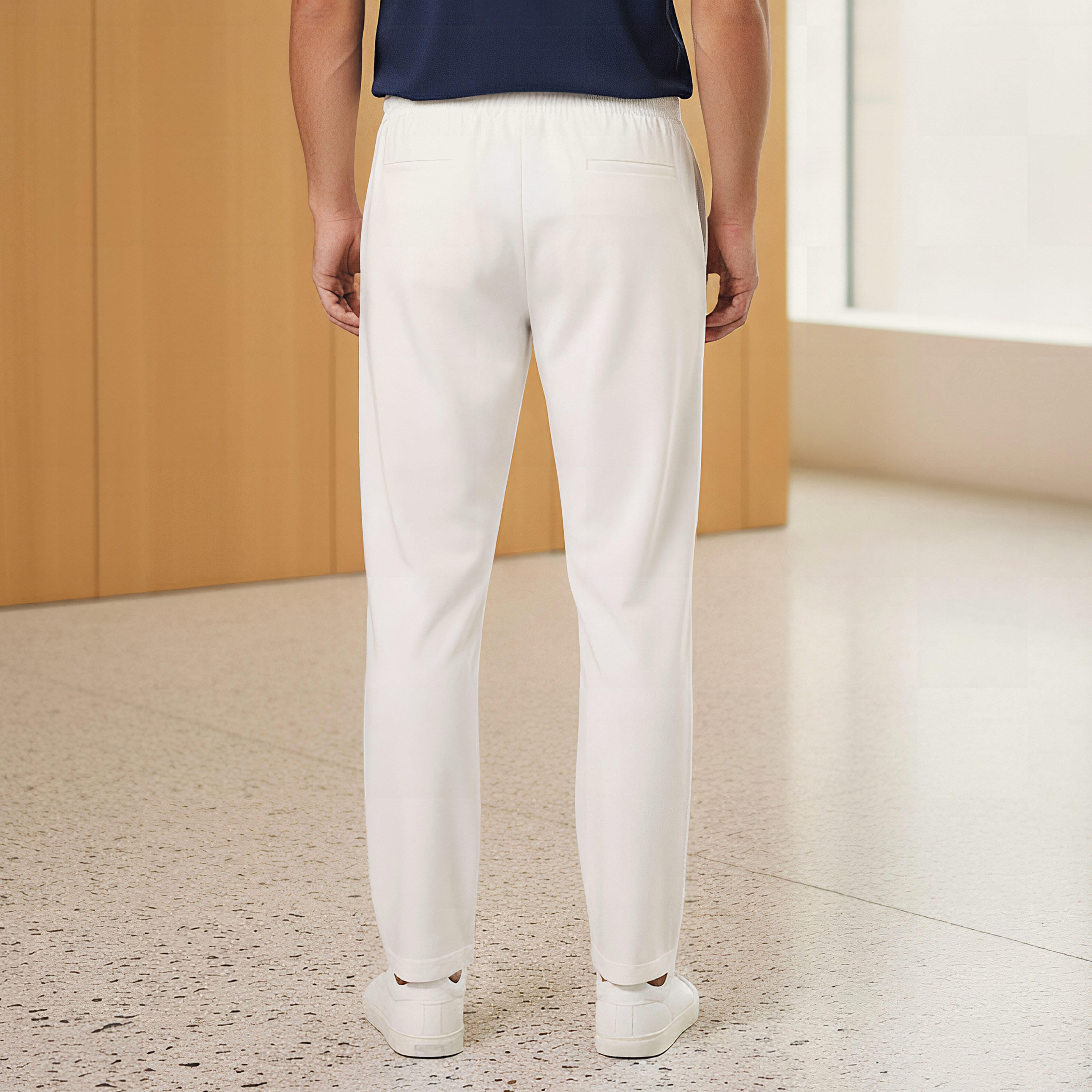 بنطلون رياضي بيكيه بخصر مطاطي-men-clothing-bottoms-joggers-image-2