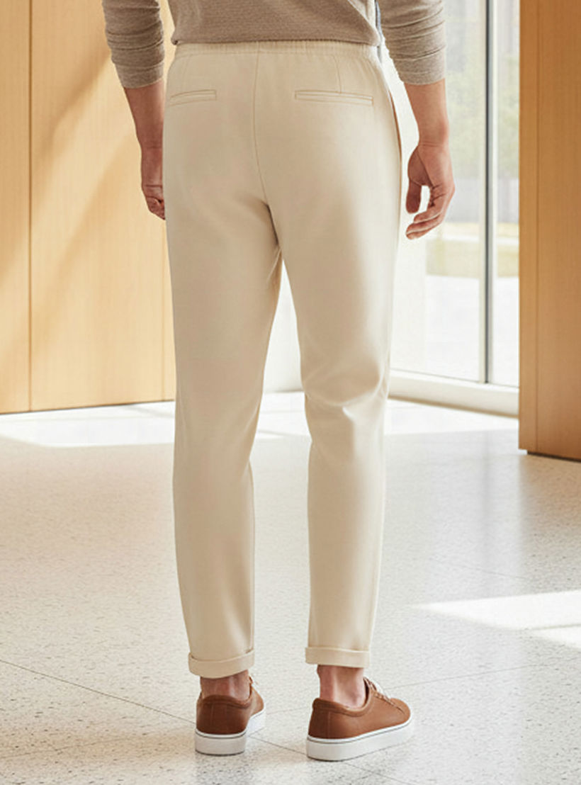بنطلون رياضي بيكيه بخصر مطاطي-men-clothing-bottoms-joggers-image-3