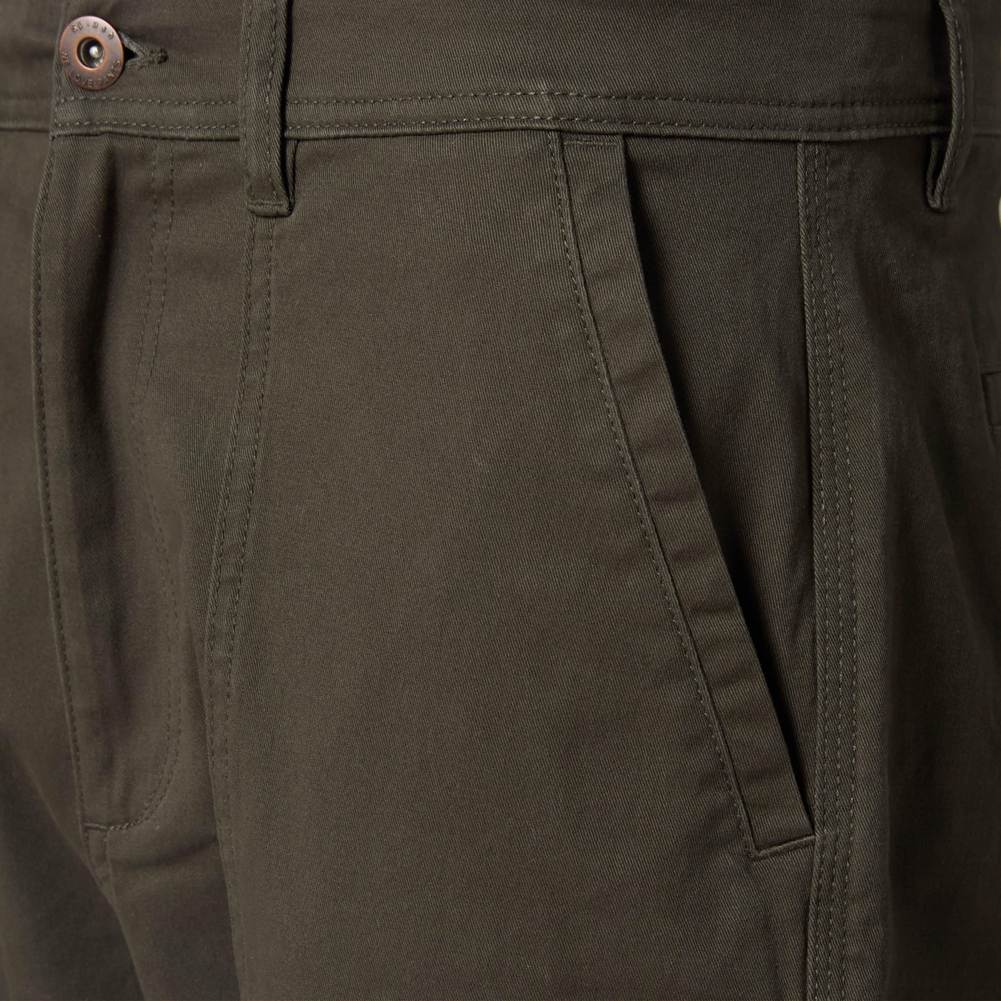 Men Regular Fit Twill Cargo Trousers-men-clothing-bottoms-trousersandchinos-trousers-image-4