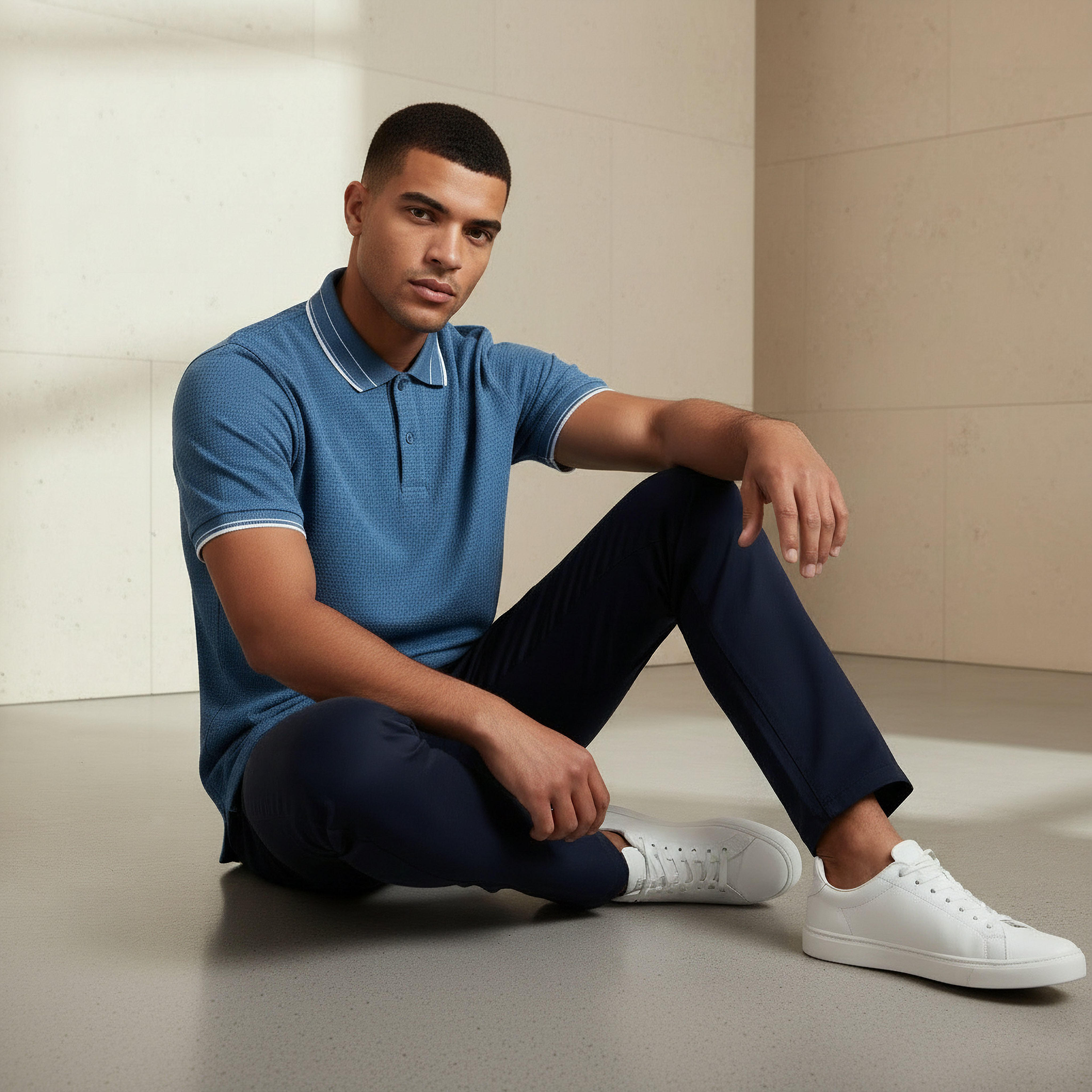 Men Short Sleeves Jacquard Polo T-shirt-men-clothing-tshirtsandpolos-polos-image-5