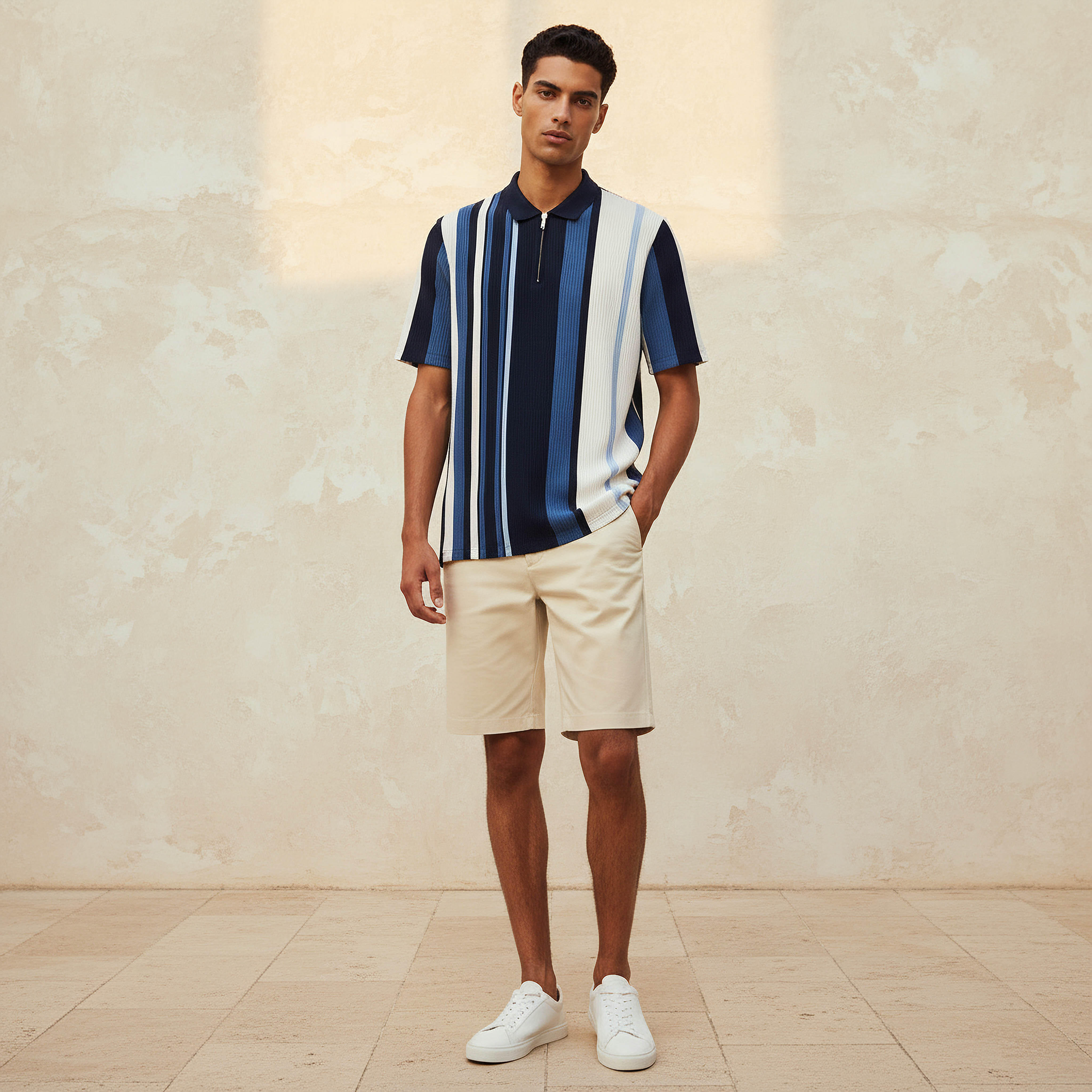 Men Short Sleeves Striped Polo T-shirt-men-clothing-tshirtsandpolos-polos-image-3