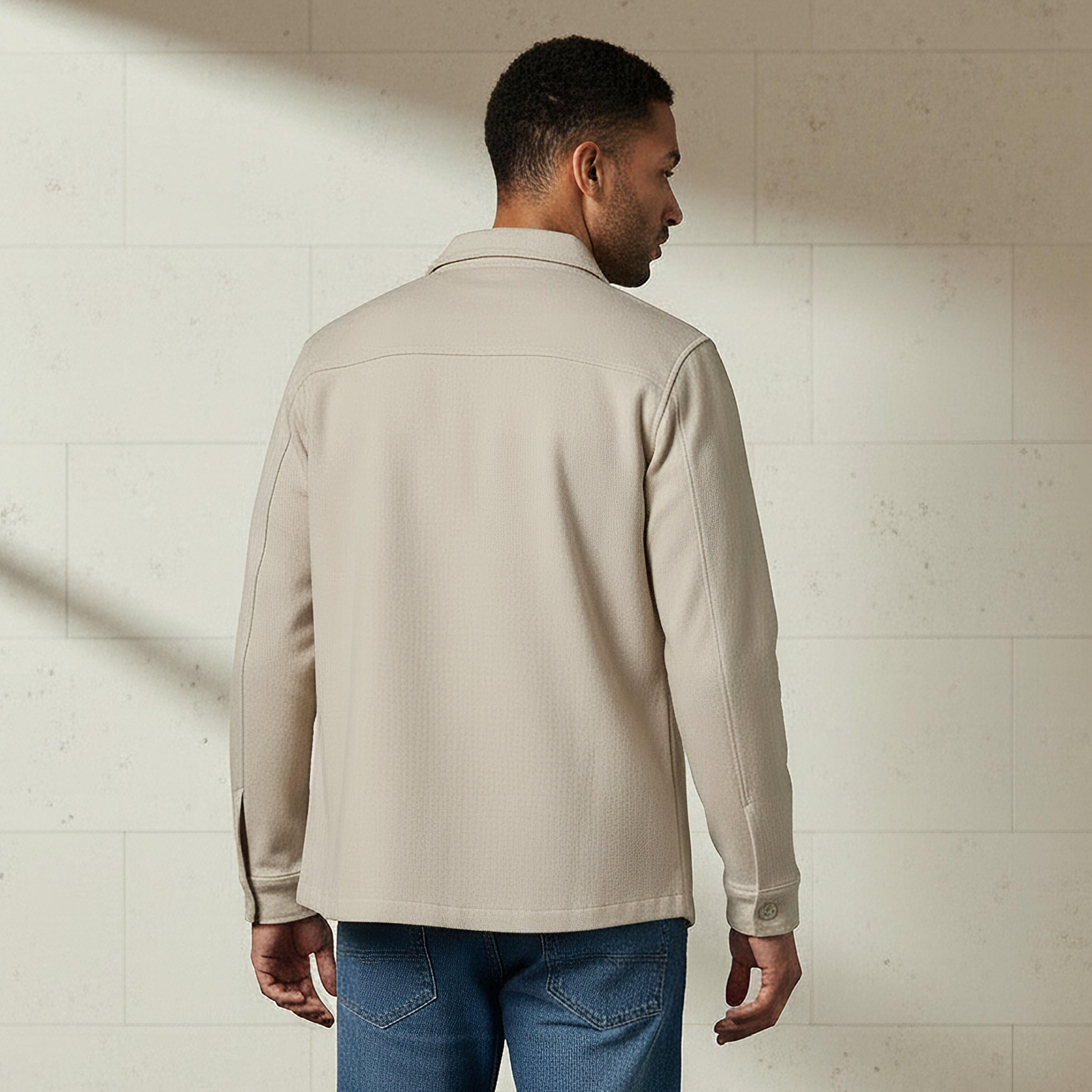 Men Regular Fit Flap Pocket Shacket-men-clothing-jacketsandblazers-jackets-image-3