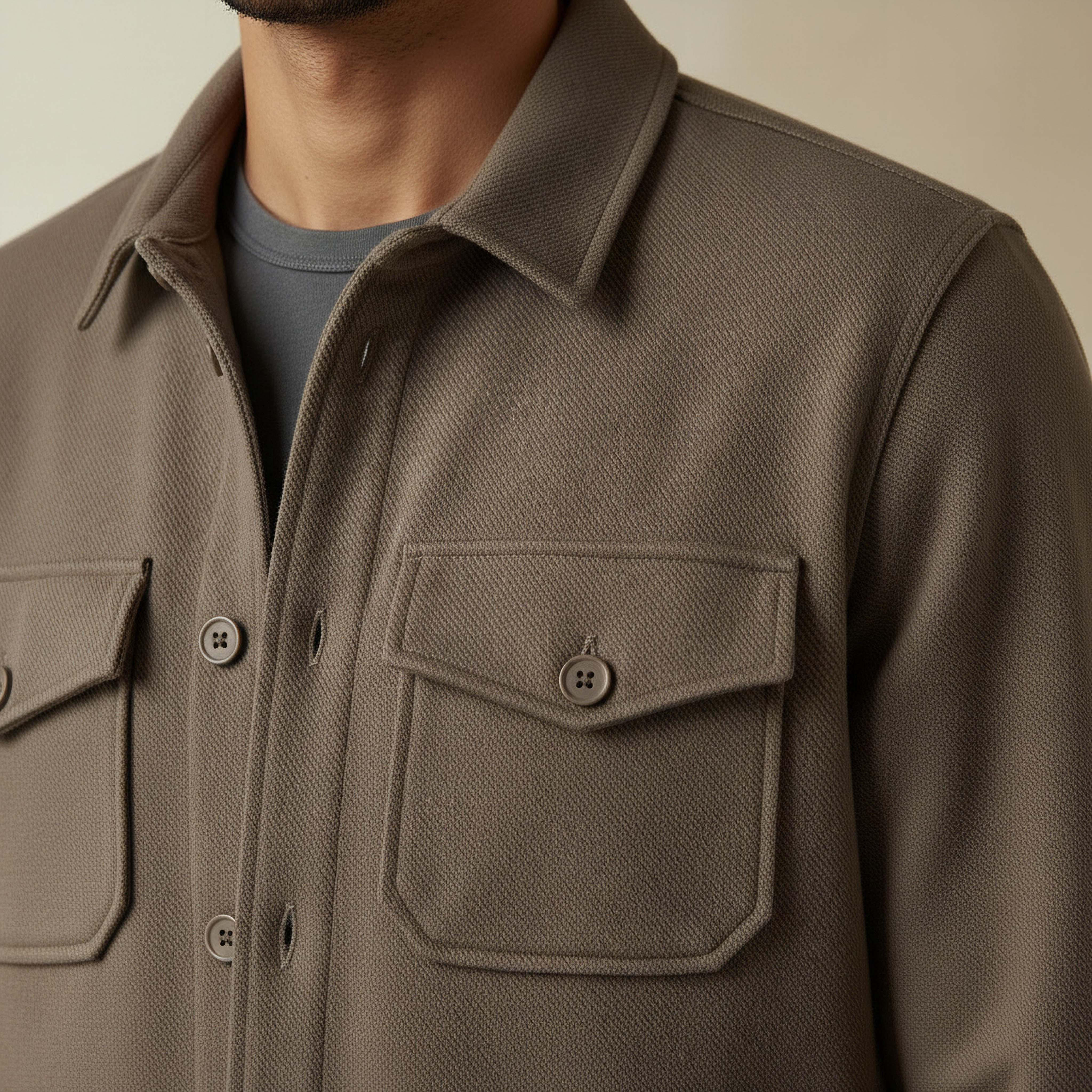 Men Regular Fit Flap Pocket Shacket-men-clothing-jacketsandblazers-jackets-image-4