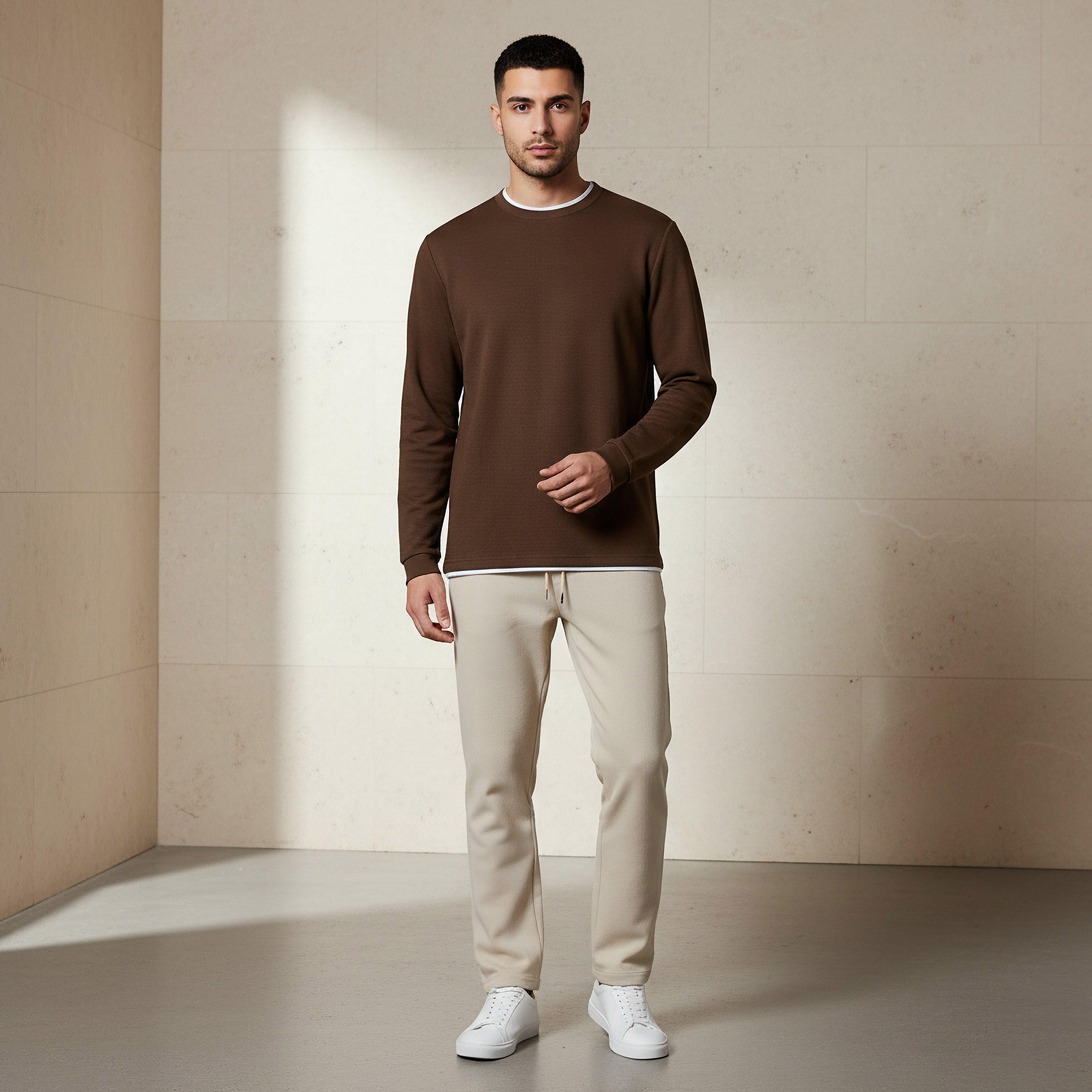 Men Slim Fit Textured Sweatshirt-PROMO_SP_SA_2FOR99_110625-image-2