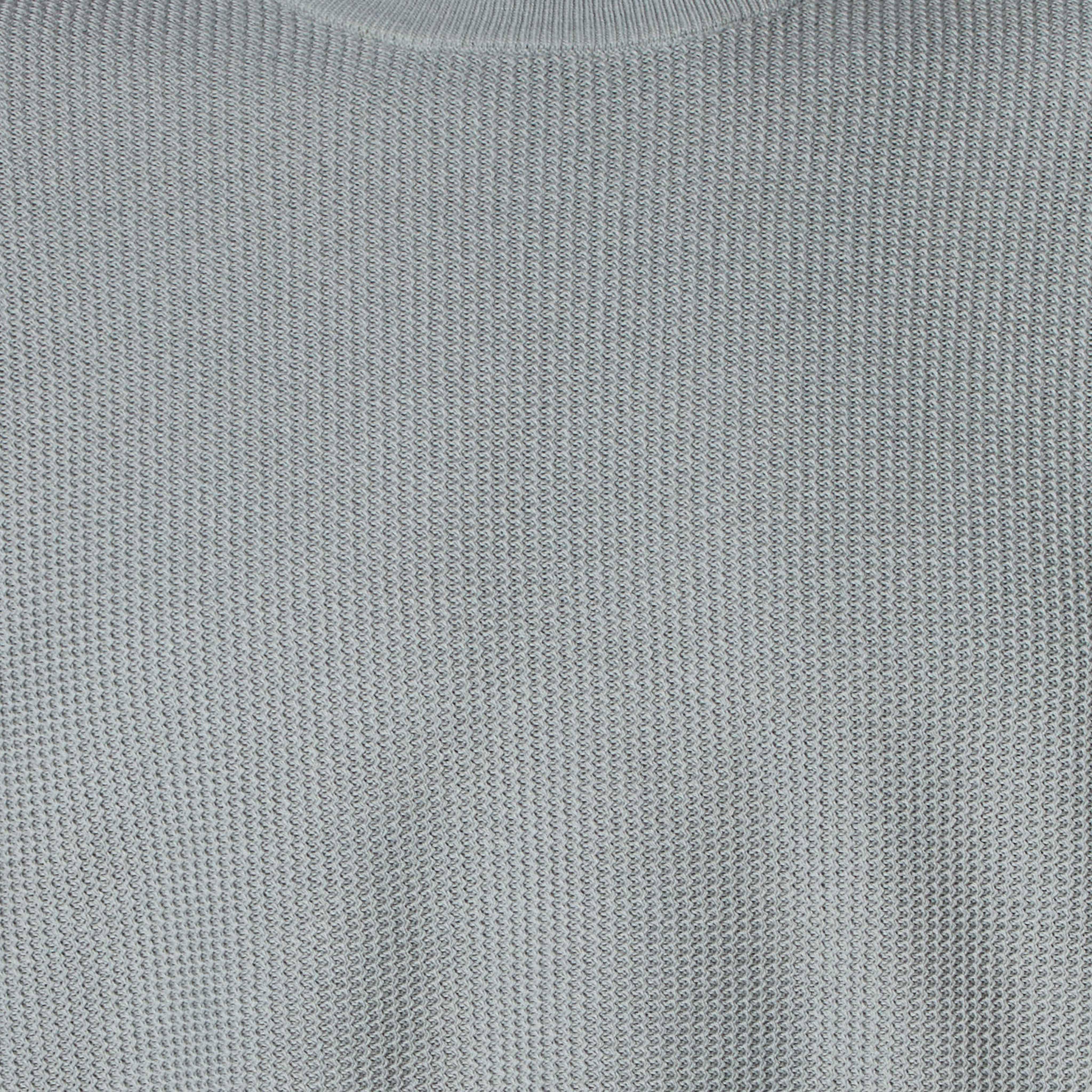 تيشيرت بارز الملمس بياقة ضيقة وأكمام قصيرة وقصة عادية للرجال-men-clothing-tshirtsandpolos-tshirts-image-4