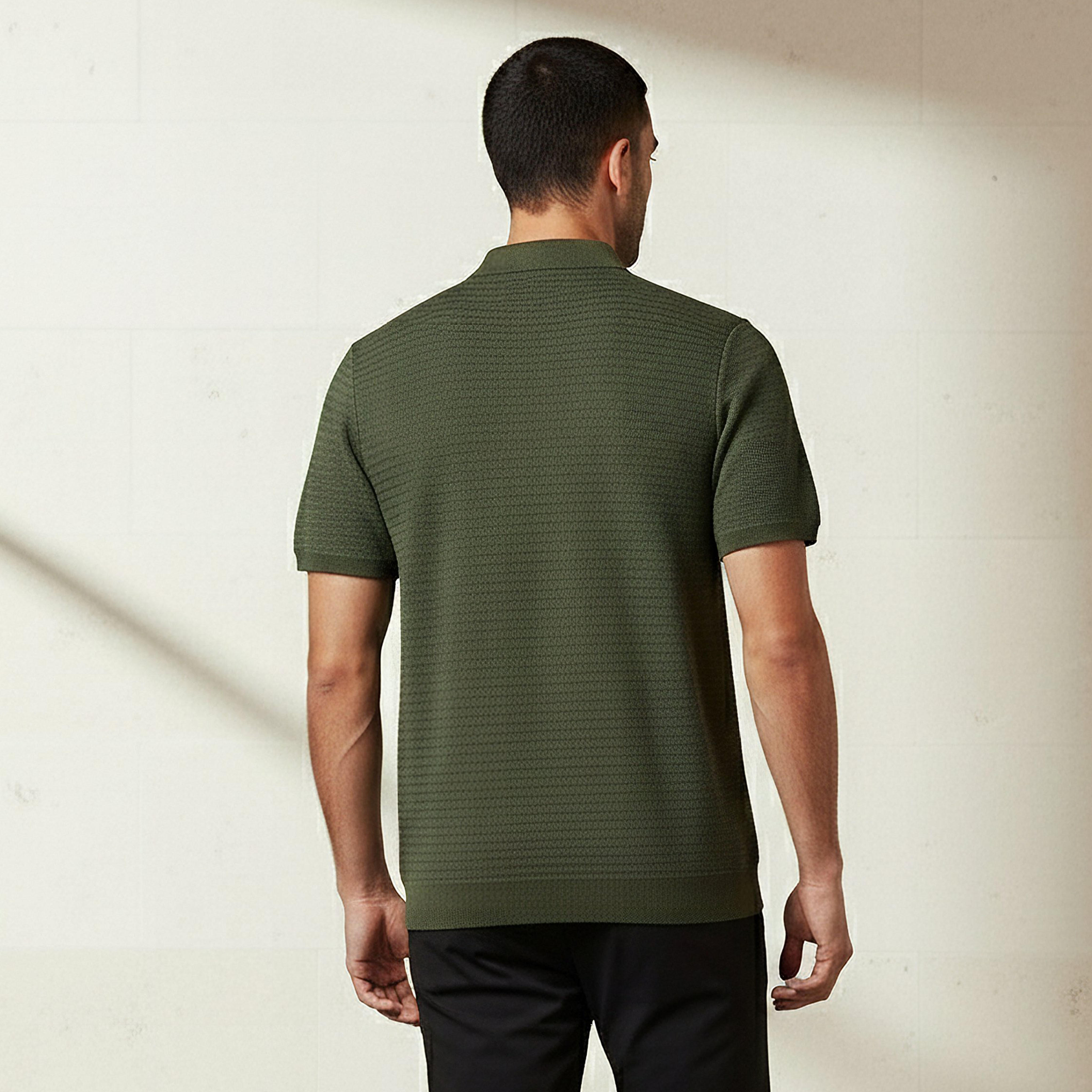 Men Short Sleeve Textured Polo T-shirt-men-clothing-tshirtsandpolos-polos-image-3